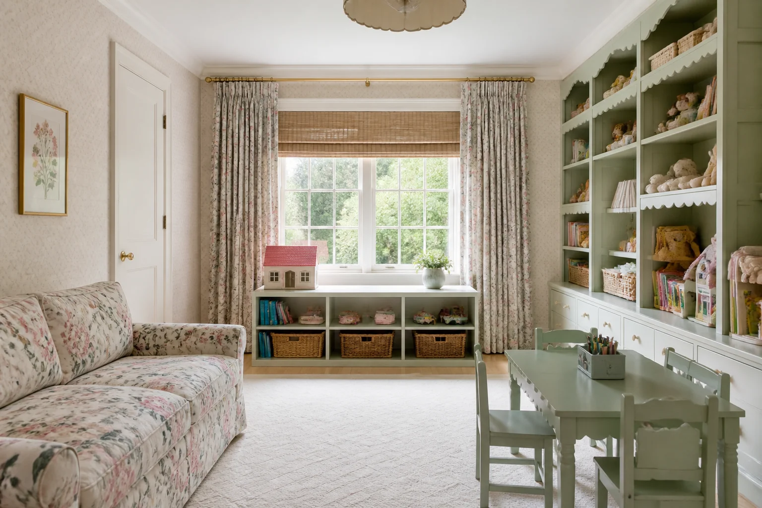 A Grandmillennial playroom remodel