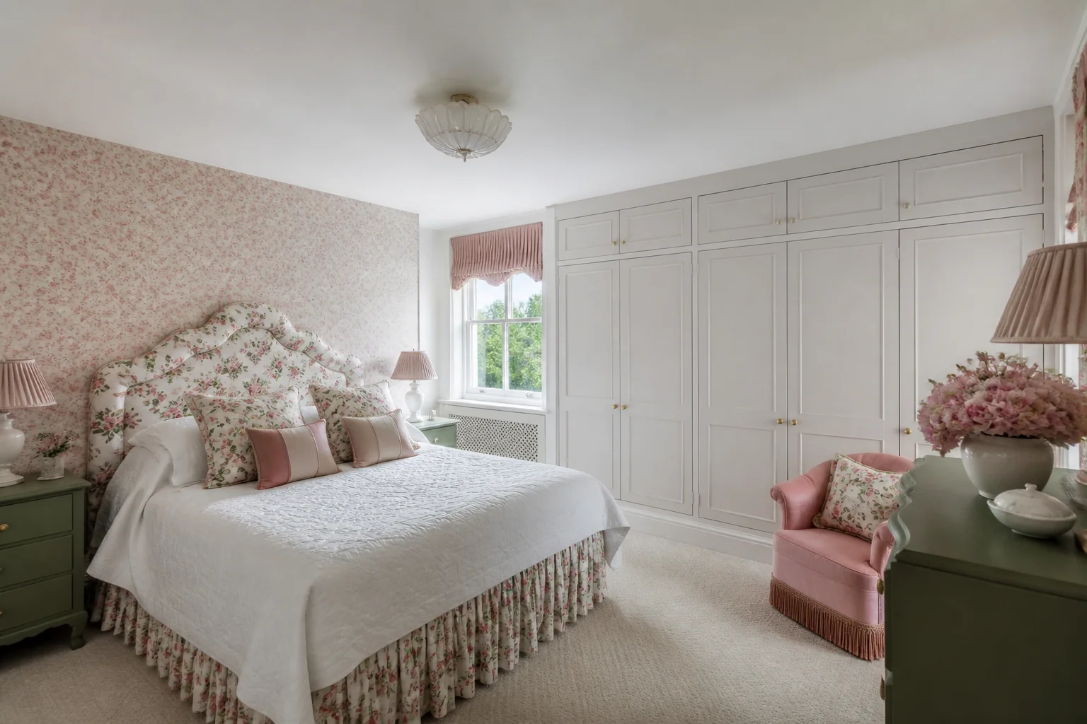 A Grandmillennial primary bedroom remodel