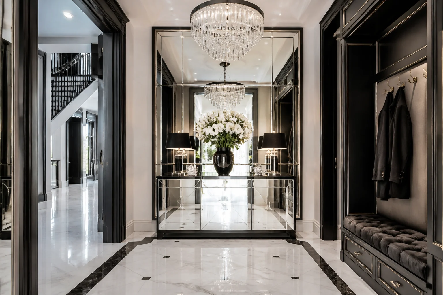 A Hollywood Glam entryway remodel