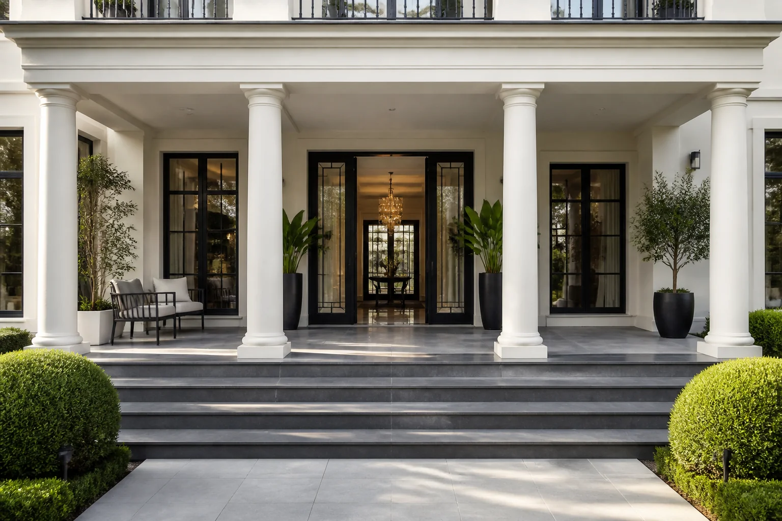 A Hollywood Glam front porch remodel