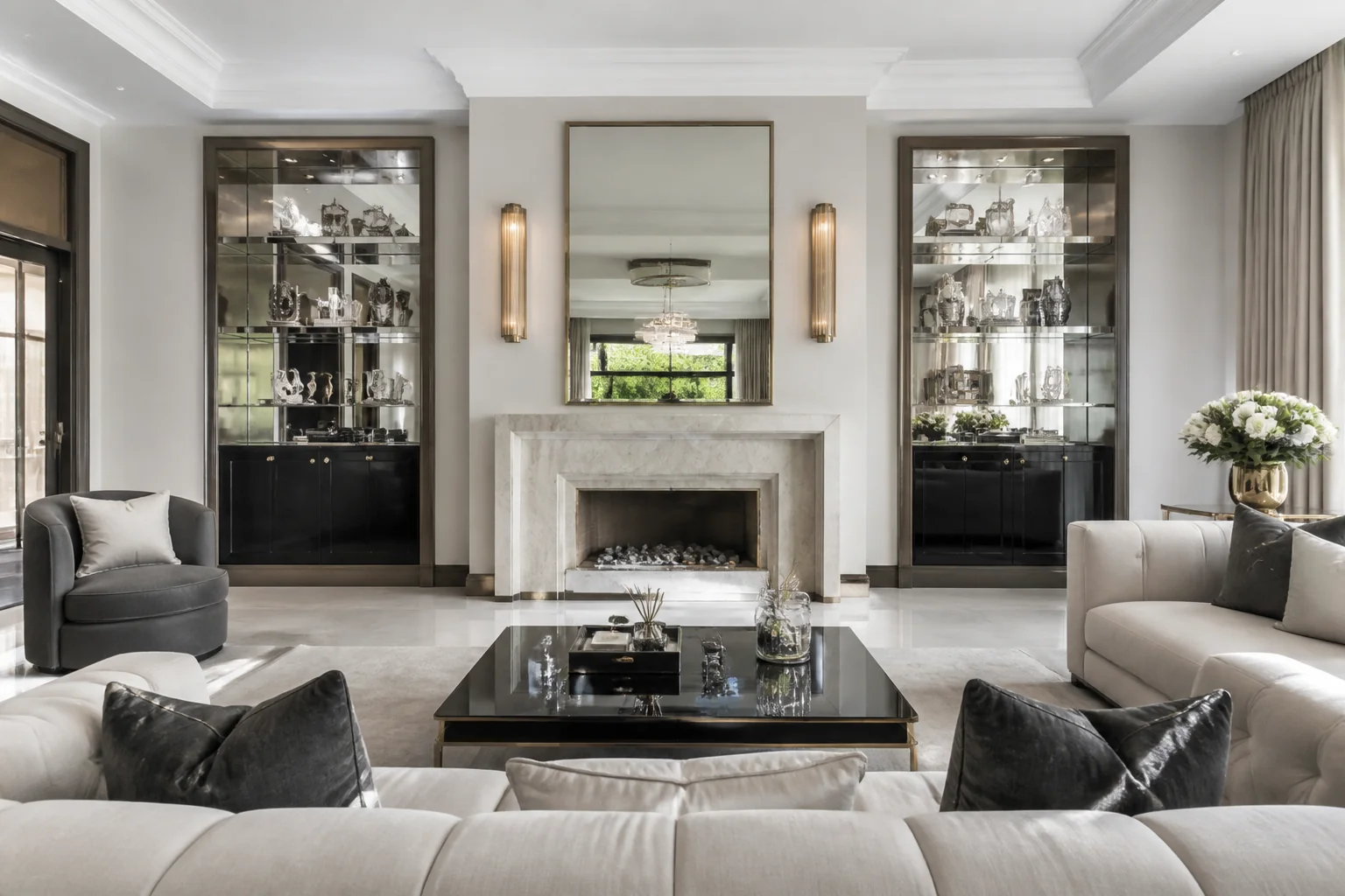 A Hollywood Glam living room remodel