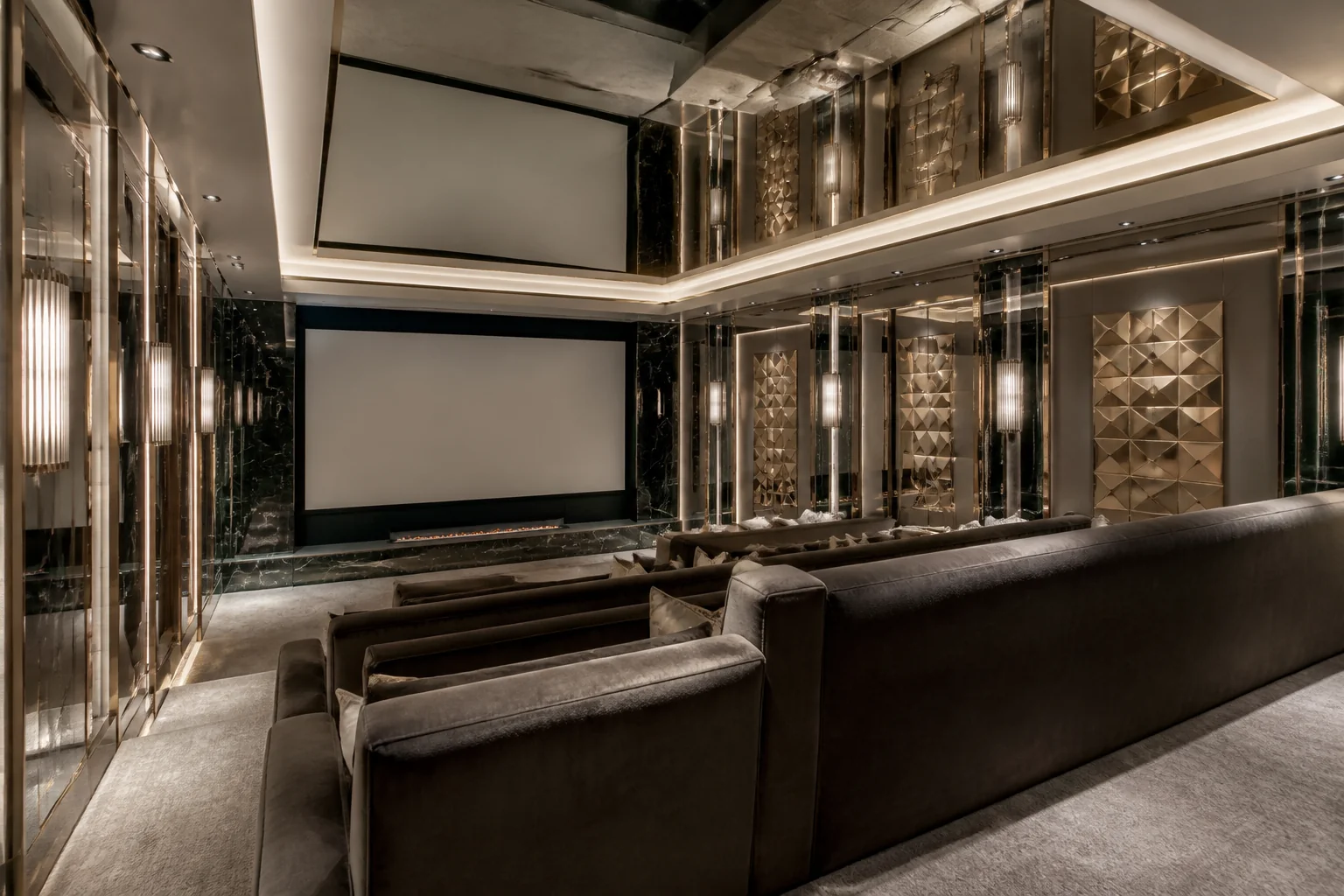 A Hollywood Glam media room remodel
