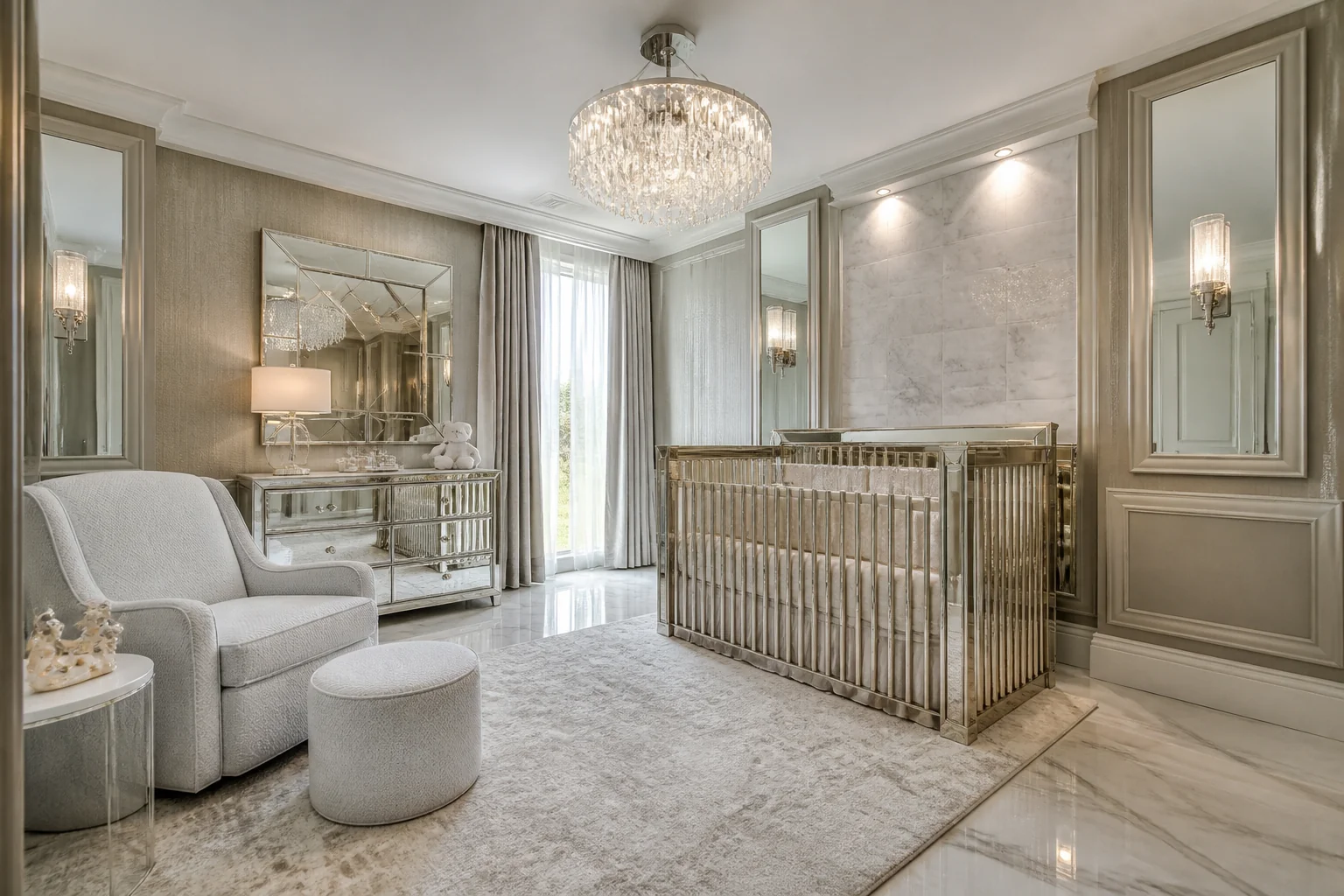 A Hollywood Glam nursery remodel