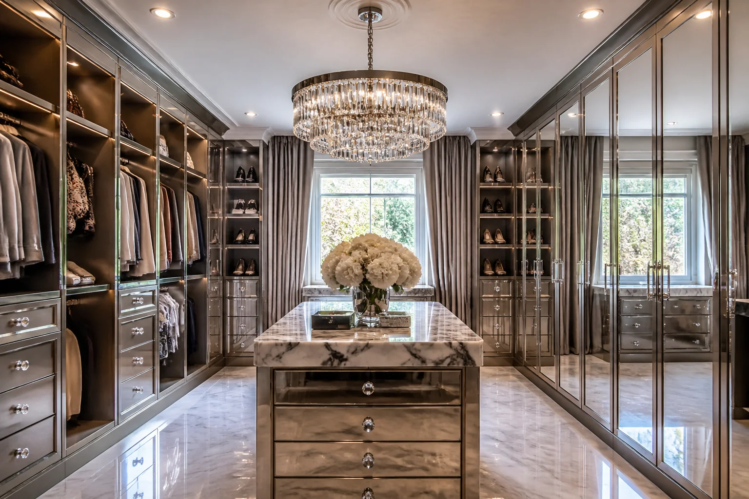 A Hollywood Glam walk-in closet remodel