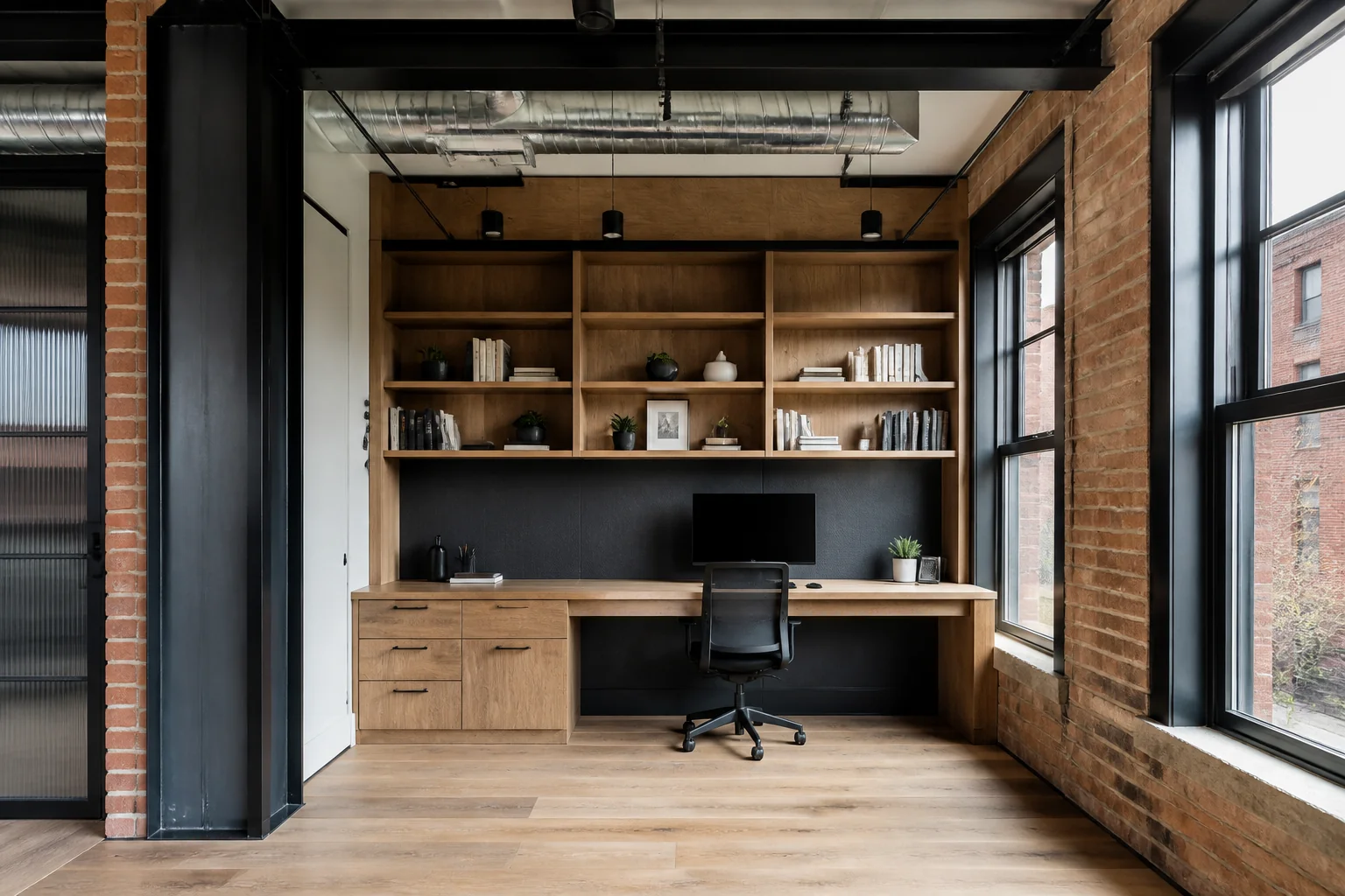 A Industrial home office remodel