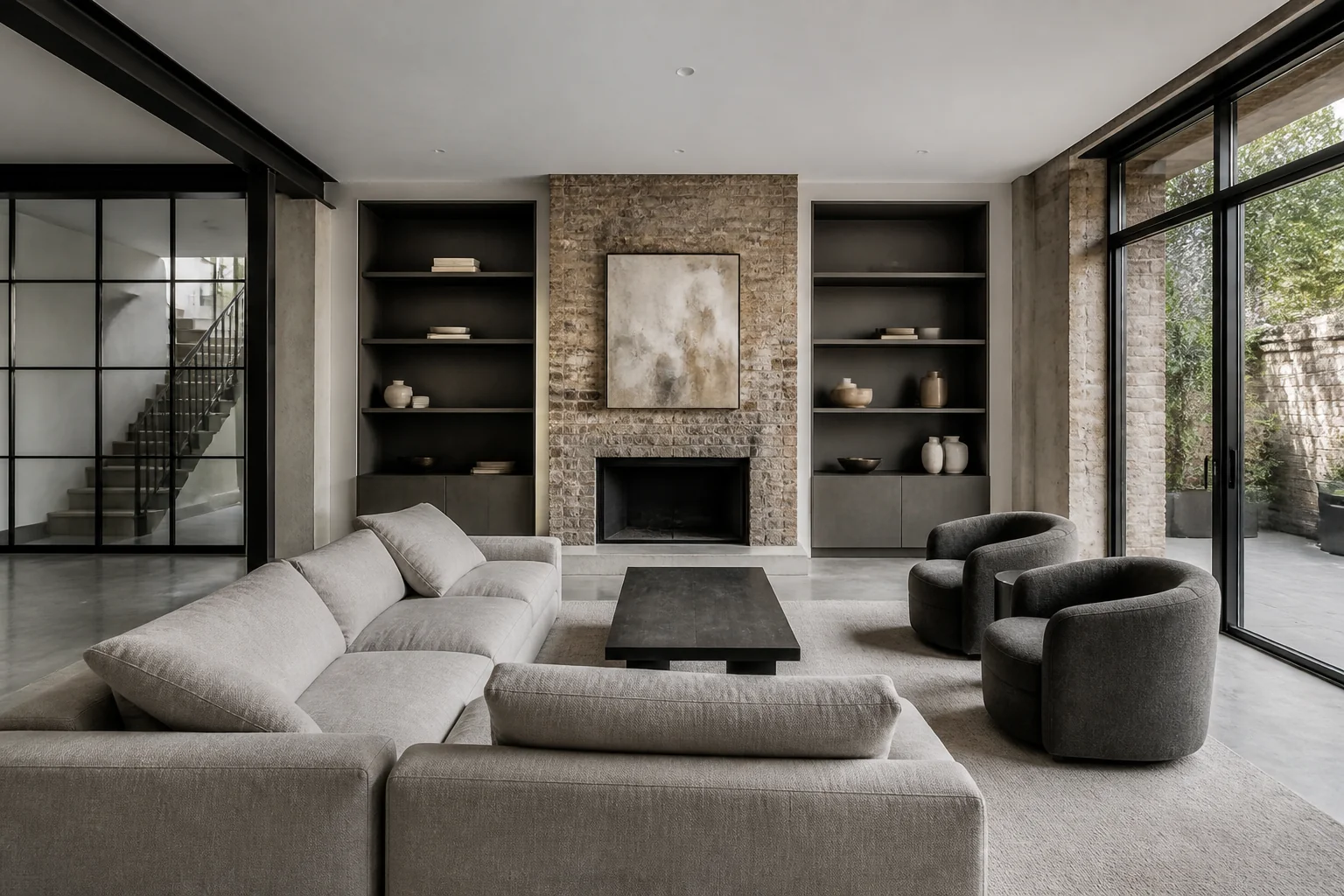 A Industrial Loft living room remodel