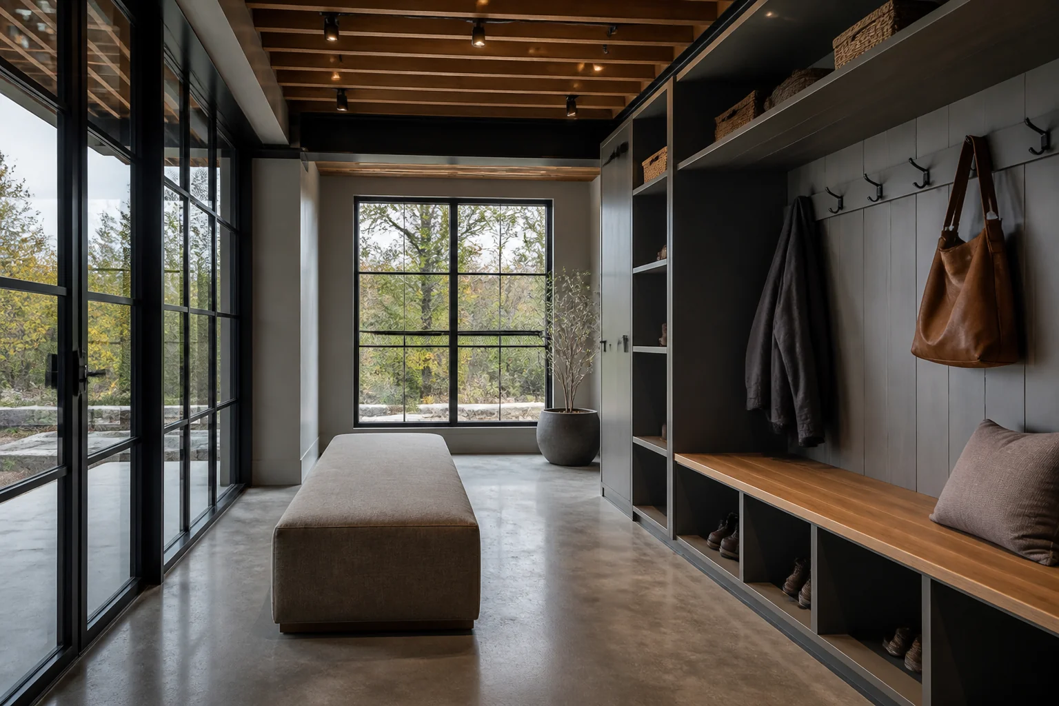 A Industrial Loft mudroom remodel
