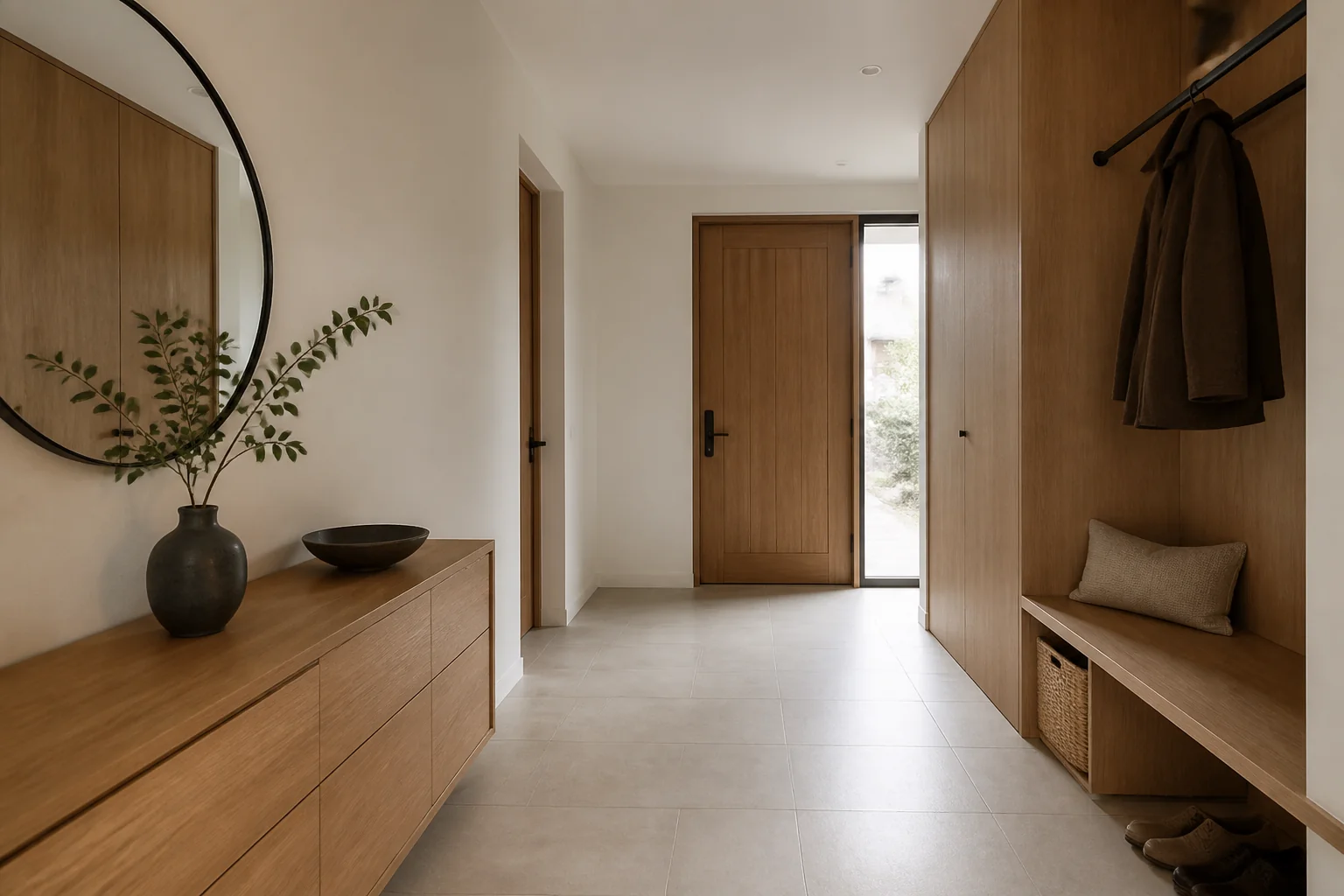A Japandi entryway remodel