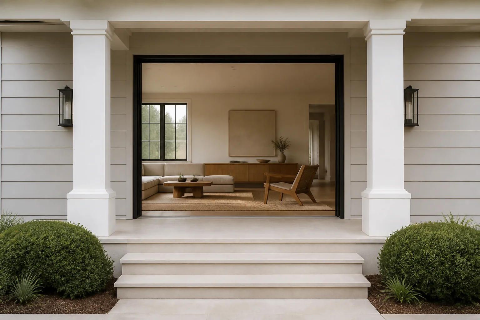 A Japandi front porch remodel