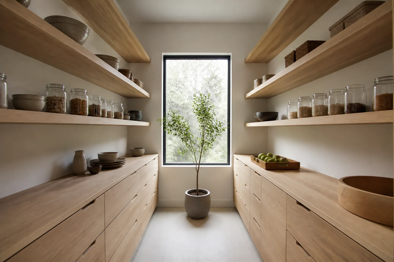 A Japandi pantry remodel