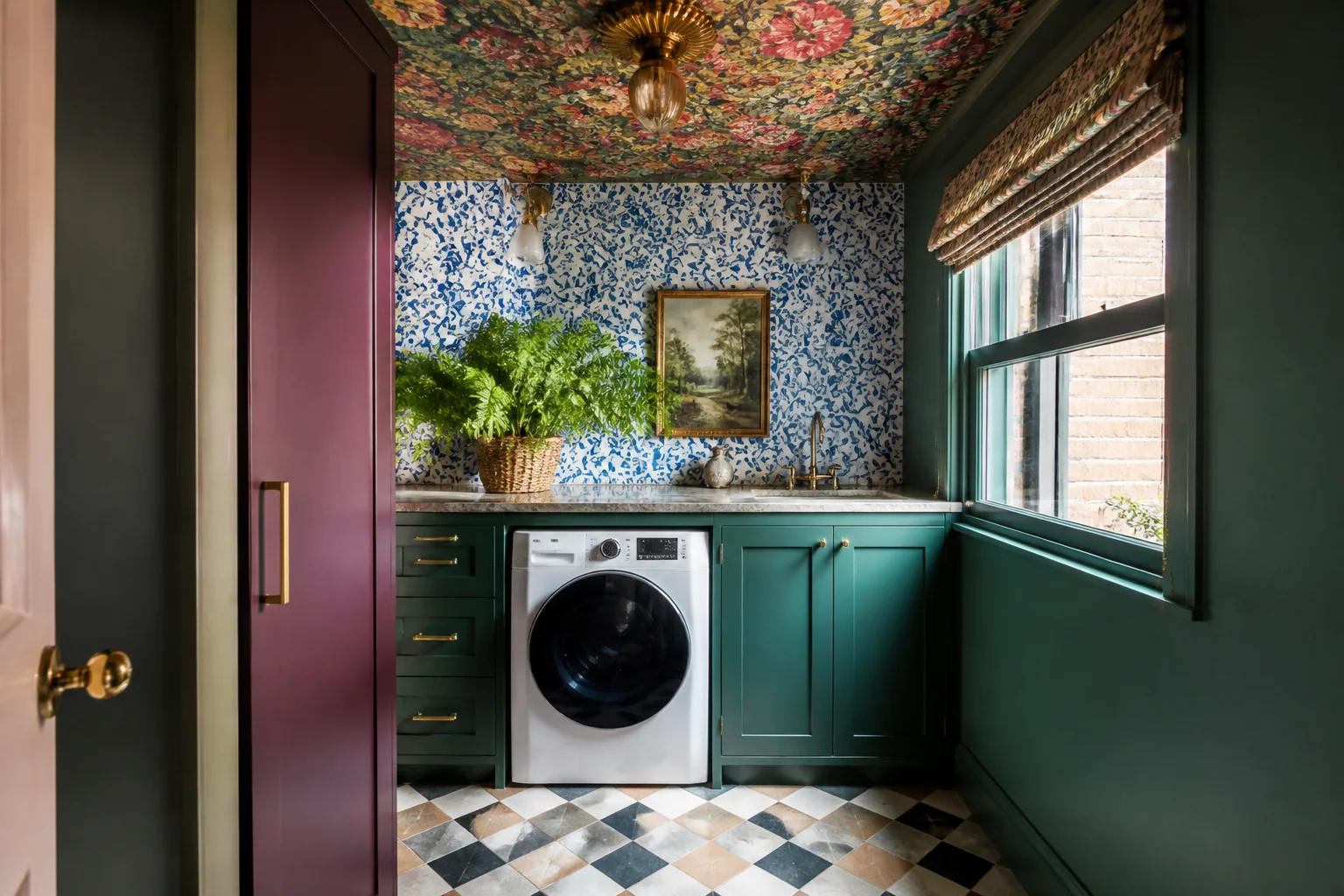 A Maximalist laundry room remodel