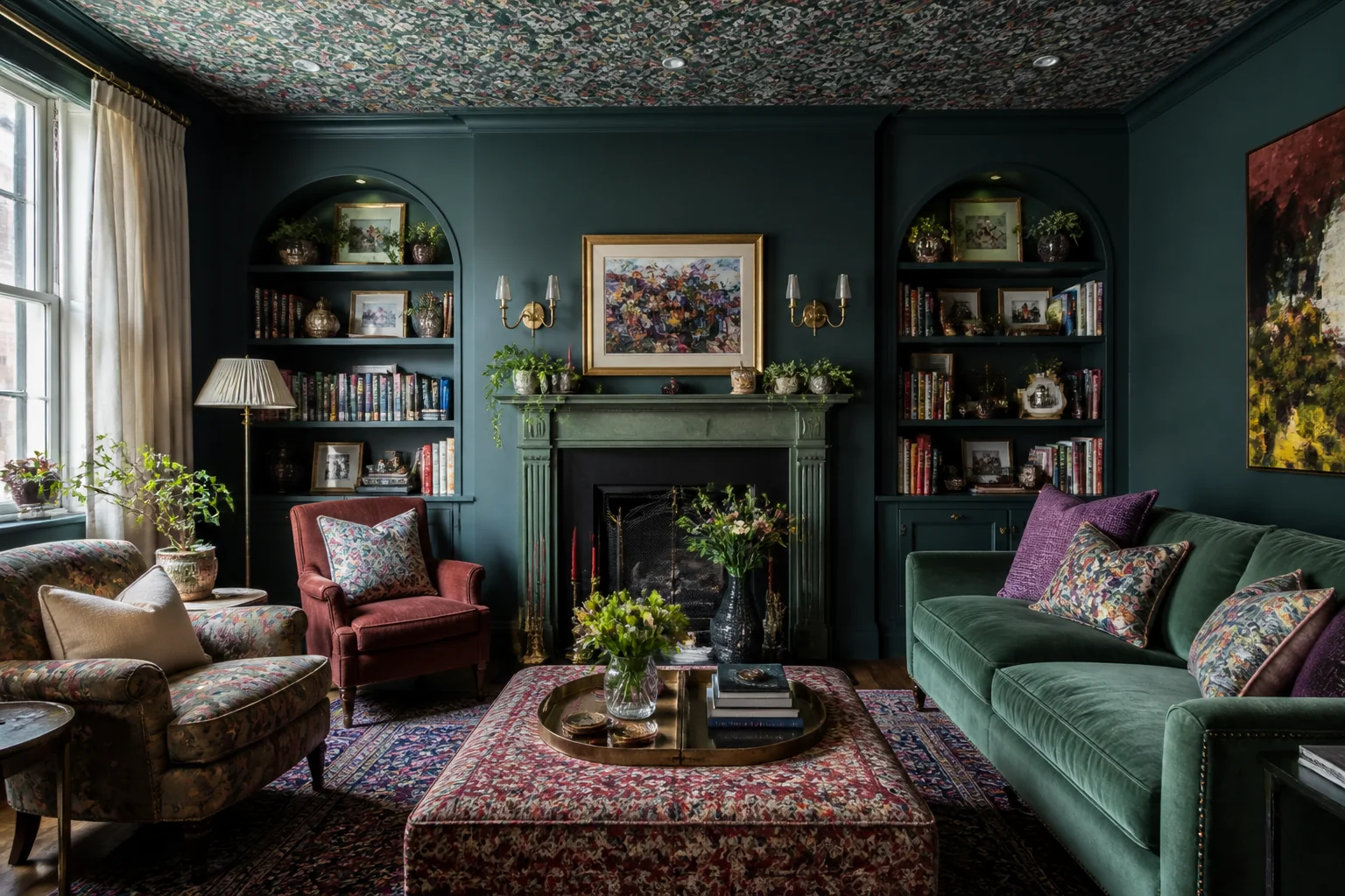 A Maximalist living room remodel