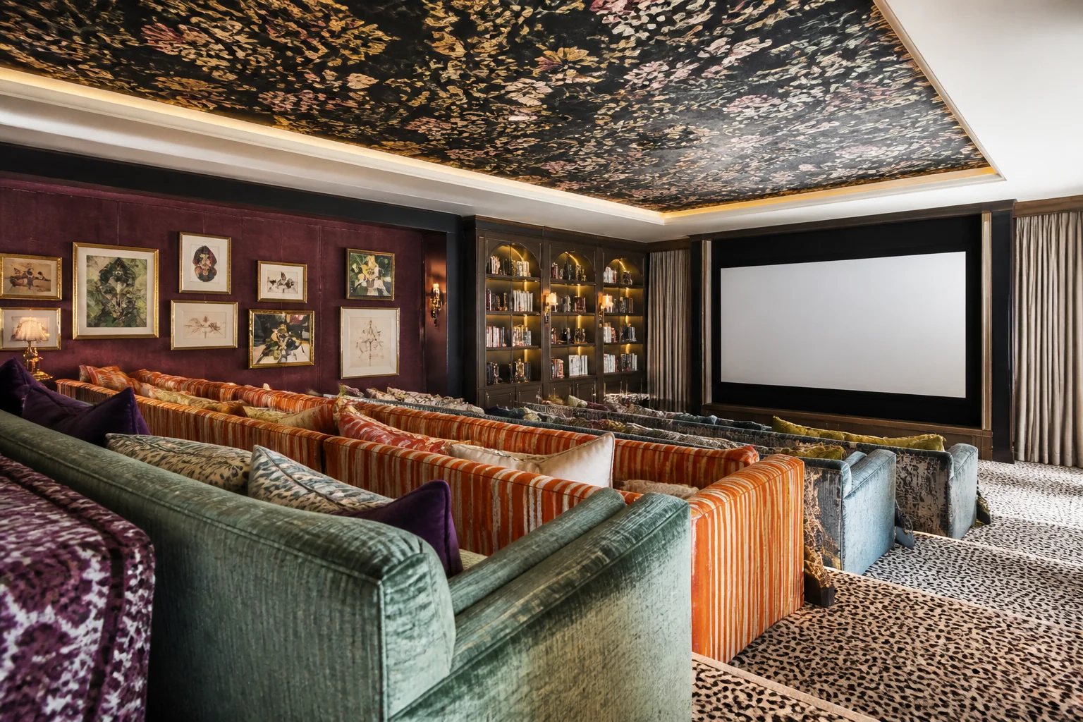 A Maximalist media room remodel