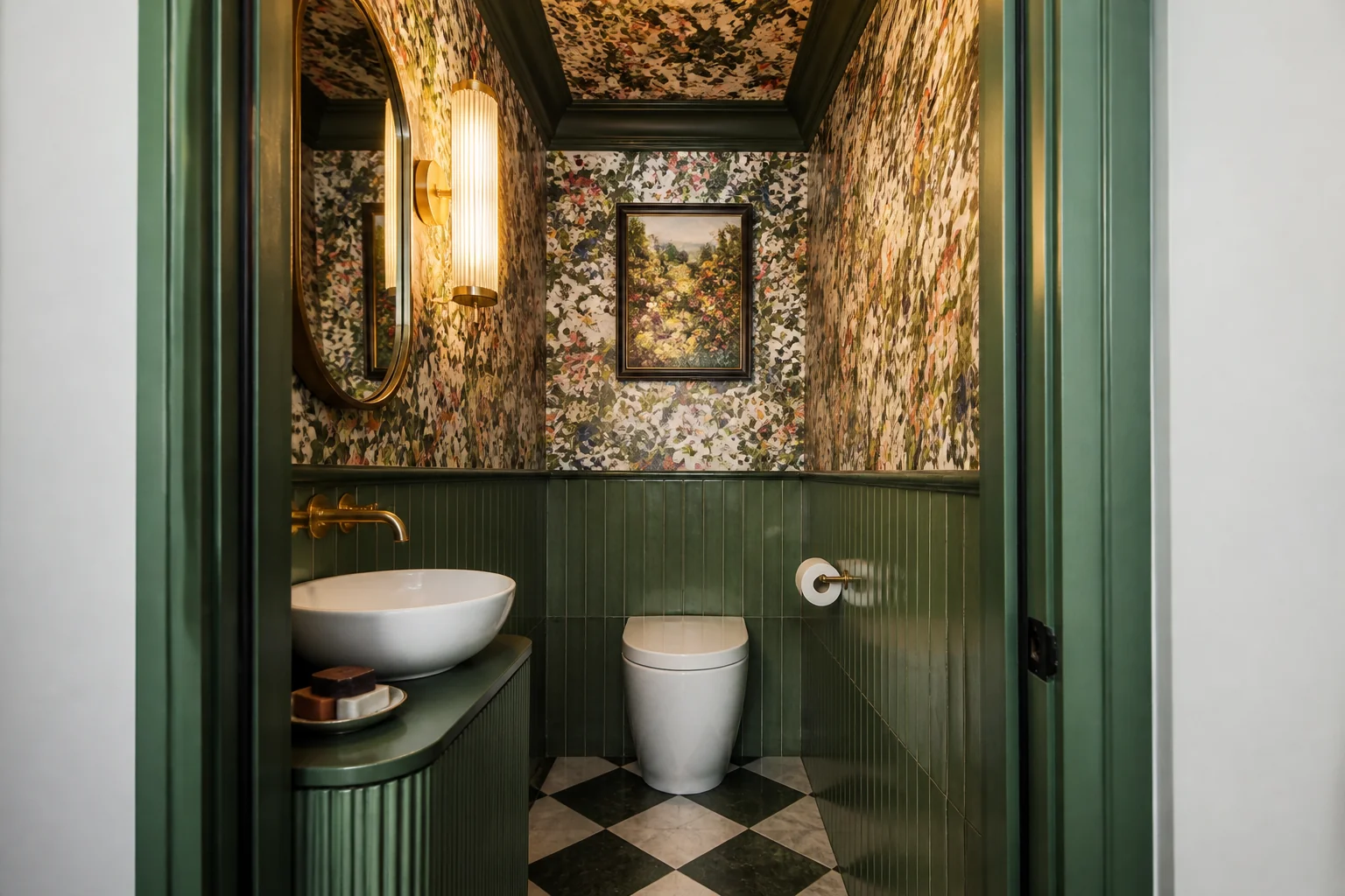 A Maximalist powder room remodel