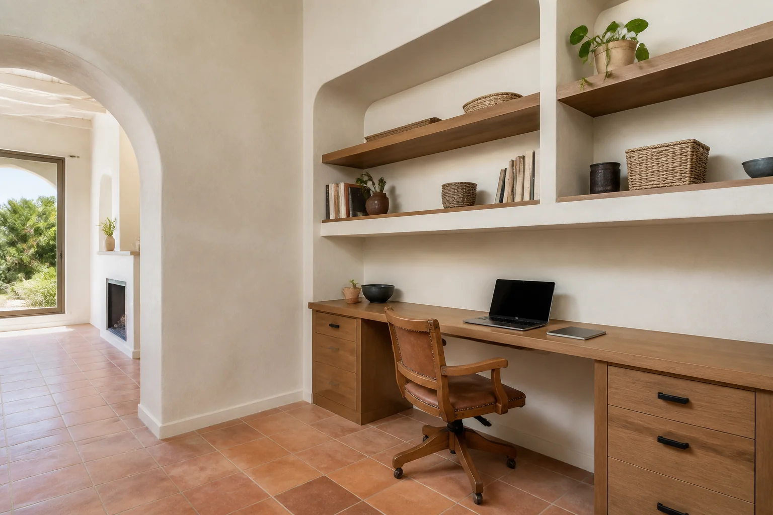 A Mediterranean home office remodel
