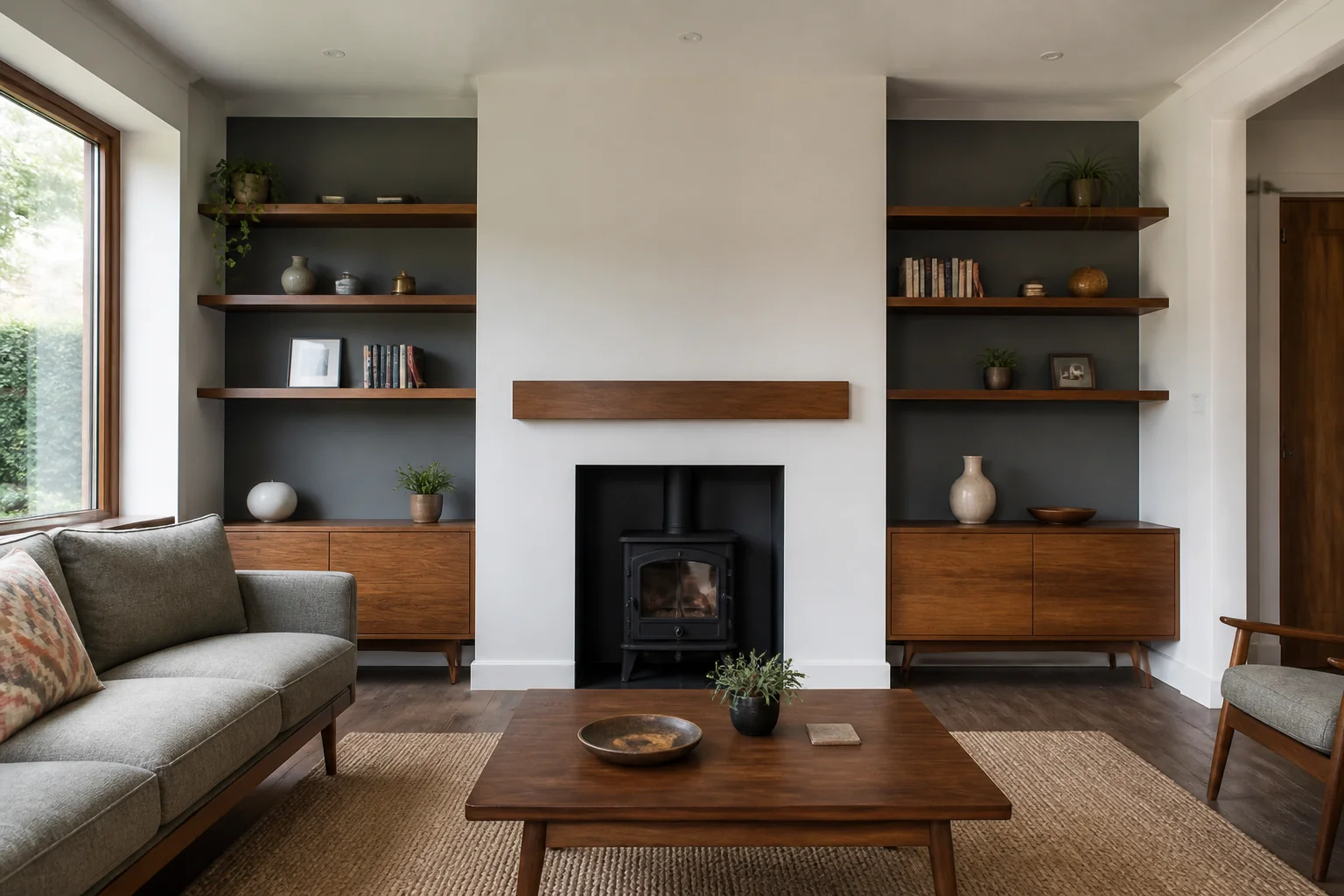 A Mid-Century Modern living room remodel