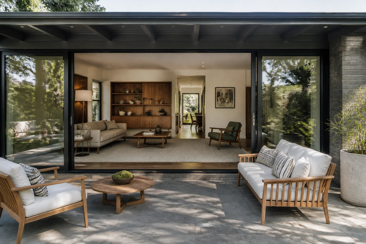 A Mid-Century Modern patio remodel