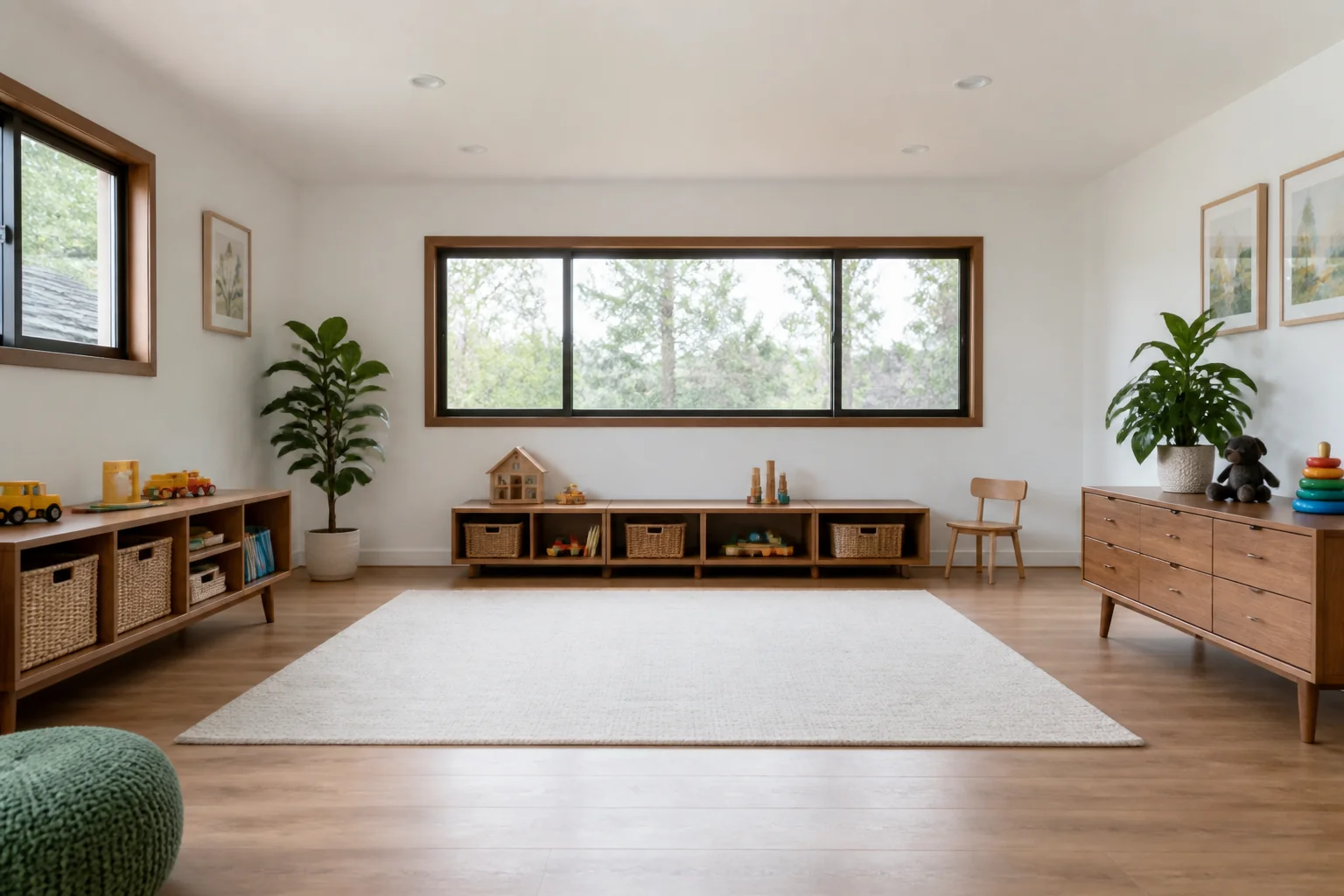 A Mid-Century Modern playroom remodel