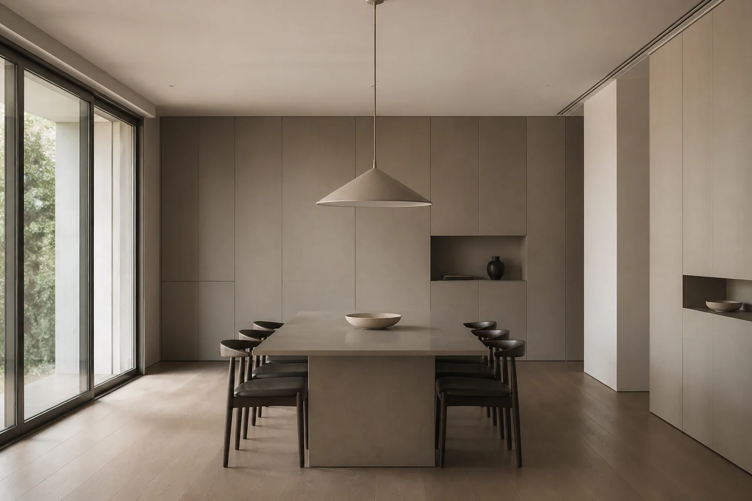 A Minimalist dining room remodel