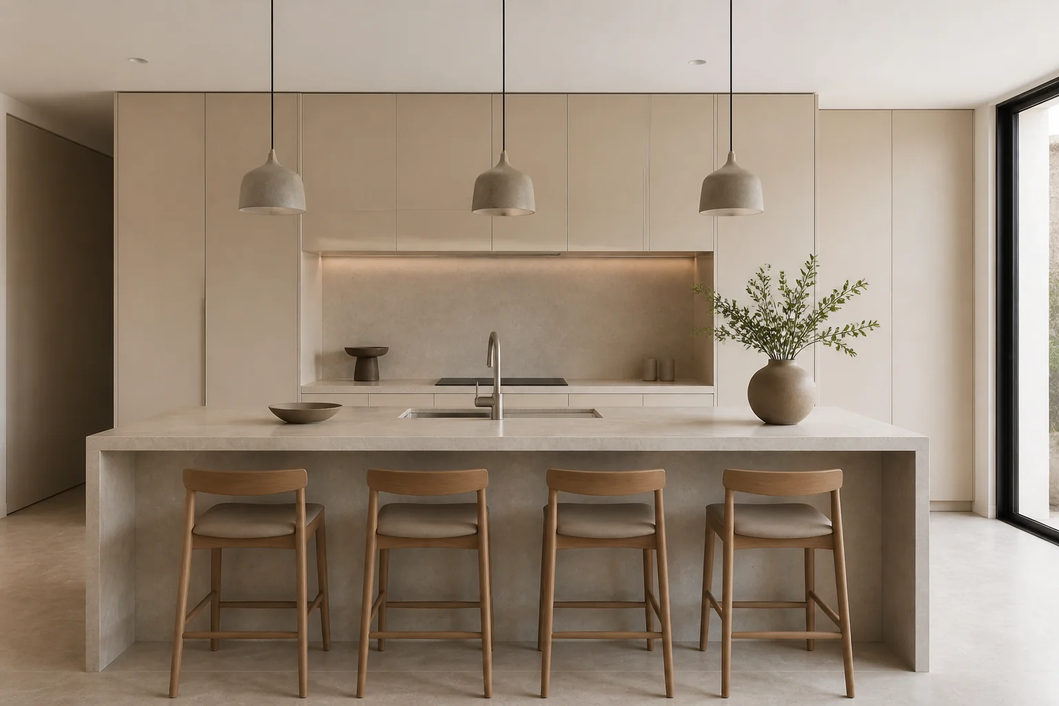 A Minimalist kitchen island remodel