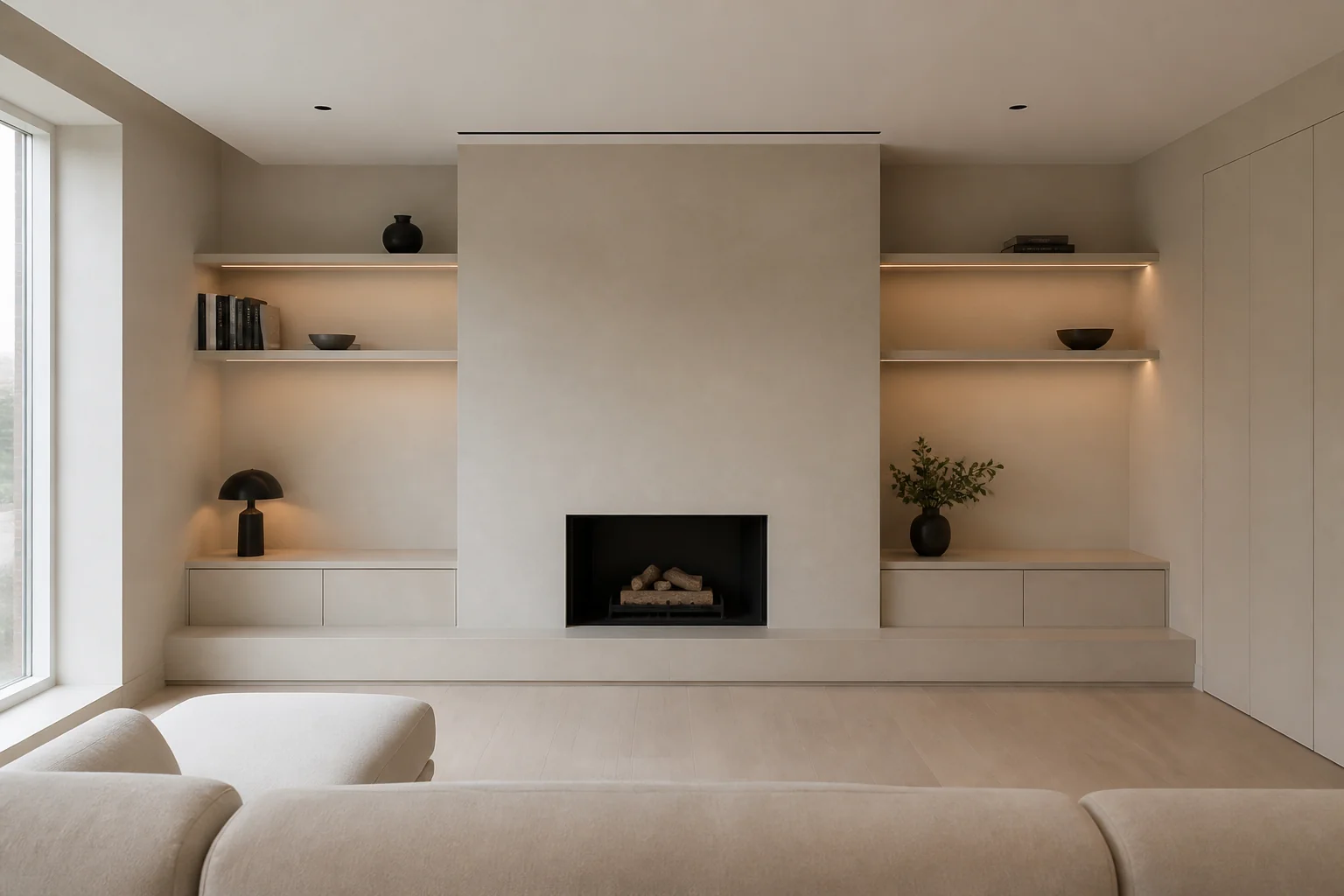 A Minimalist living room remodel