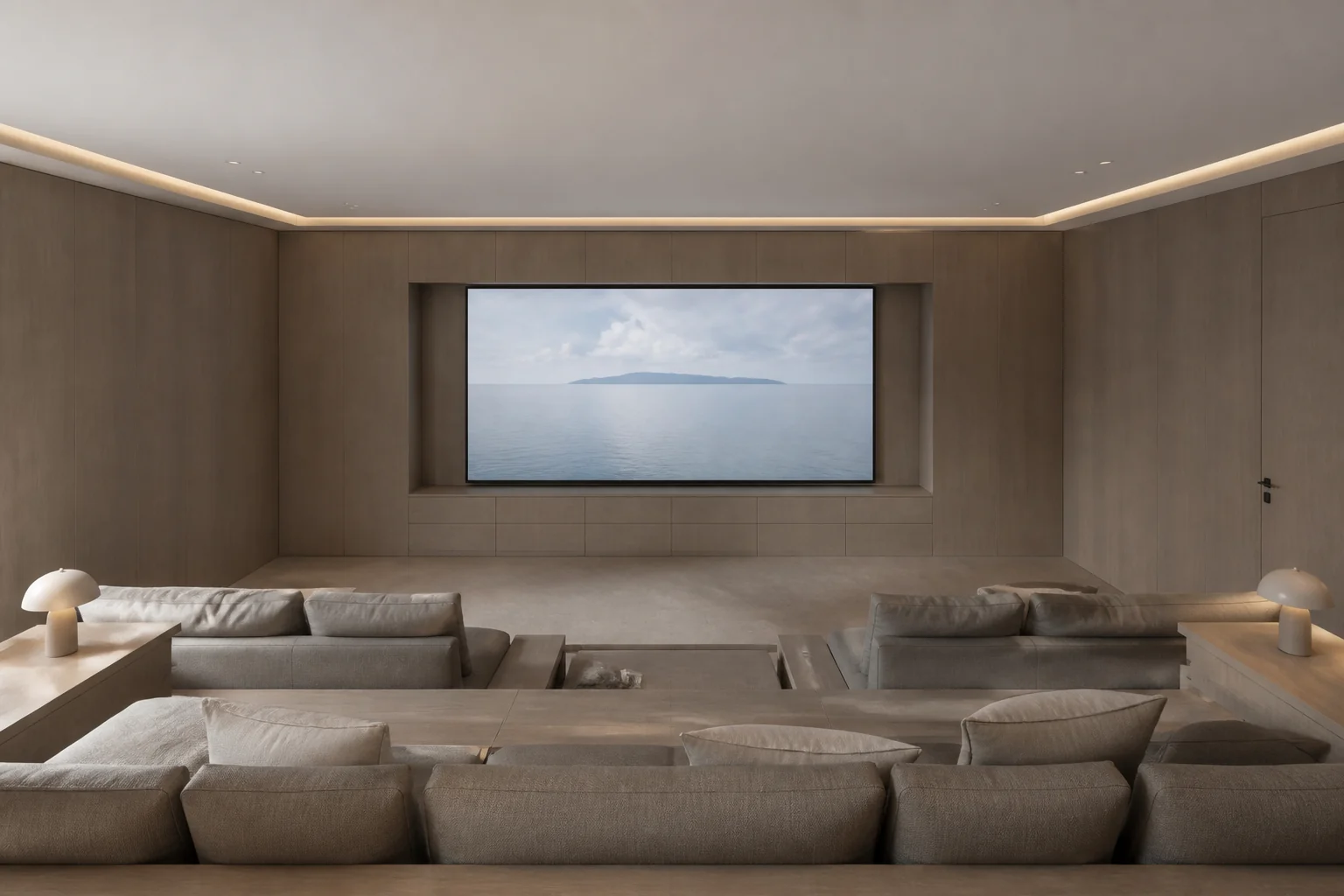 A Minimalist media room remodel
