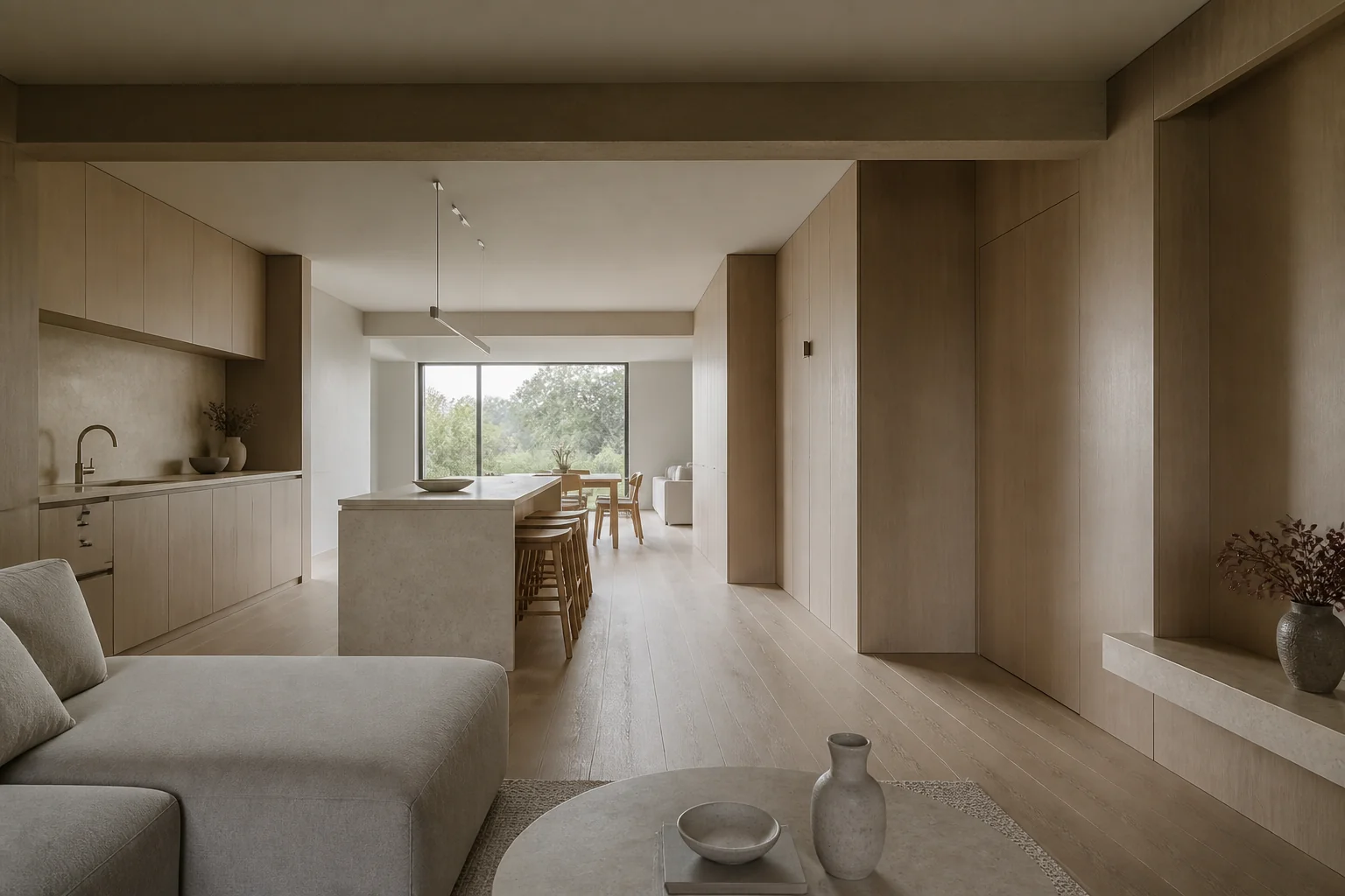 A Minimalist open concept remodel