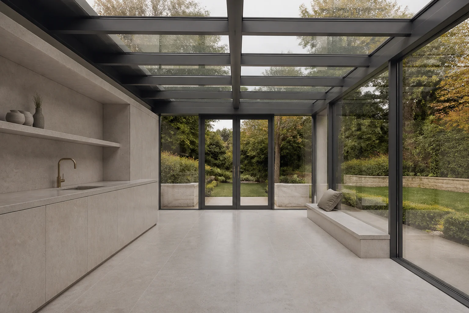 A Minimalist sunroom remodel