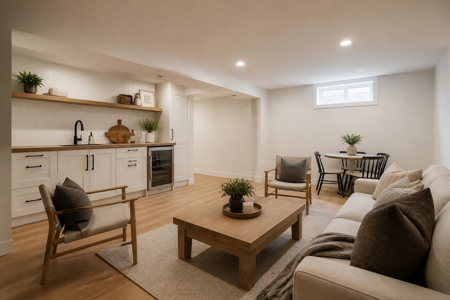A Modern Farmhouse basement remodel