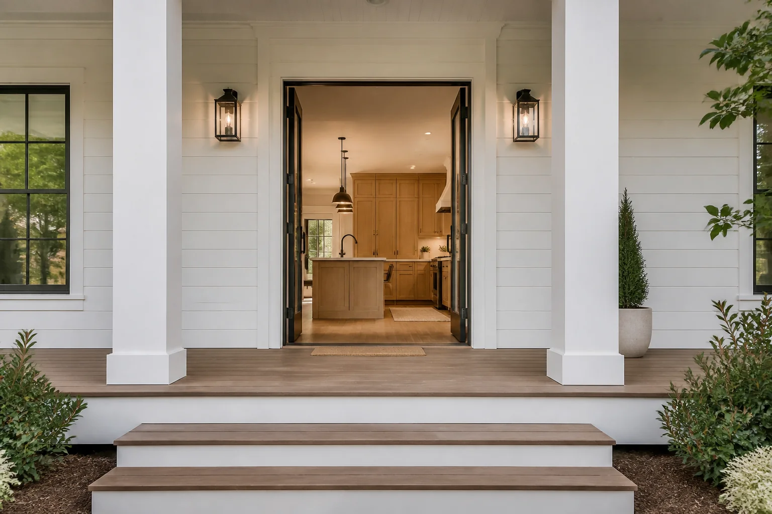 A Modern Farmhouse front porch remodel