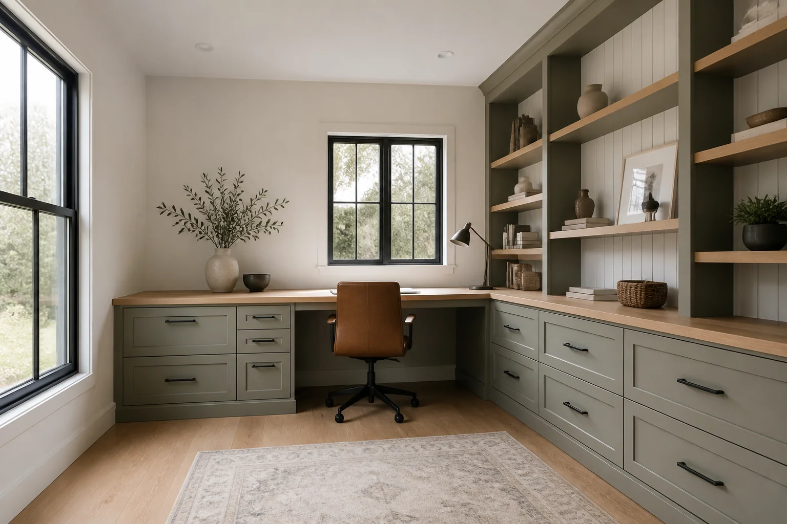 A Modern Farmhouse home office remodel