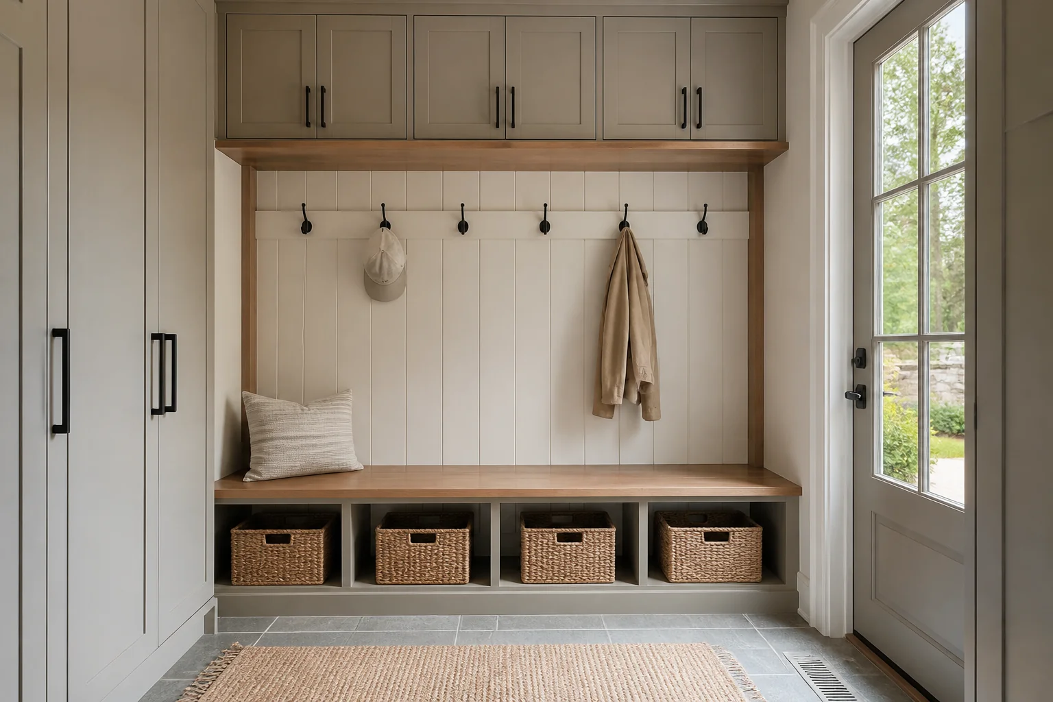 A Modern Farmhouse mudroom remodel