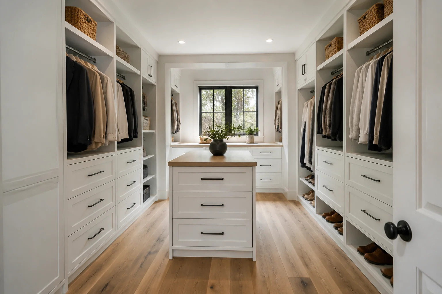 A Modern Farmhouse walk-in closet remodel