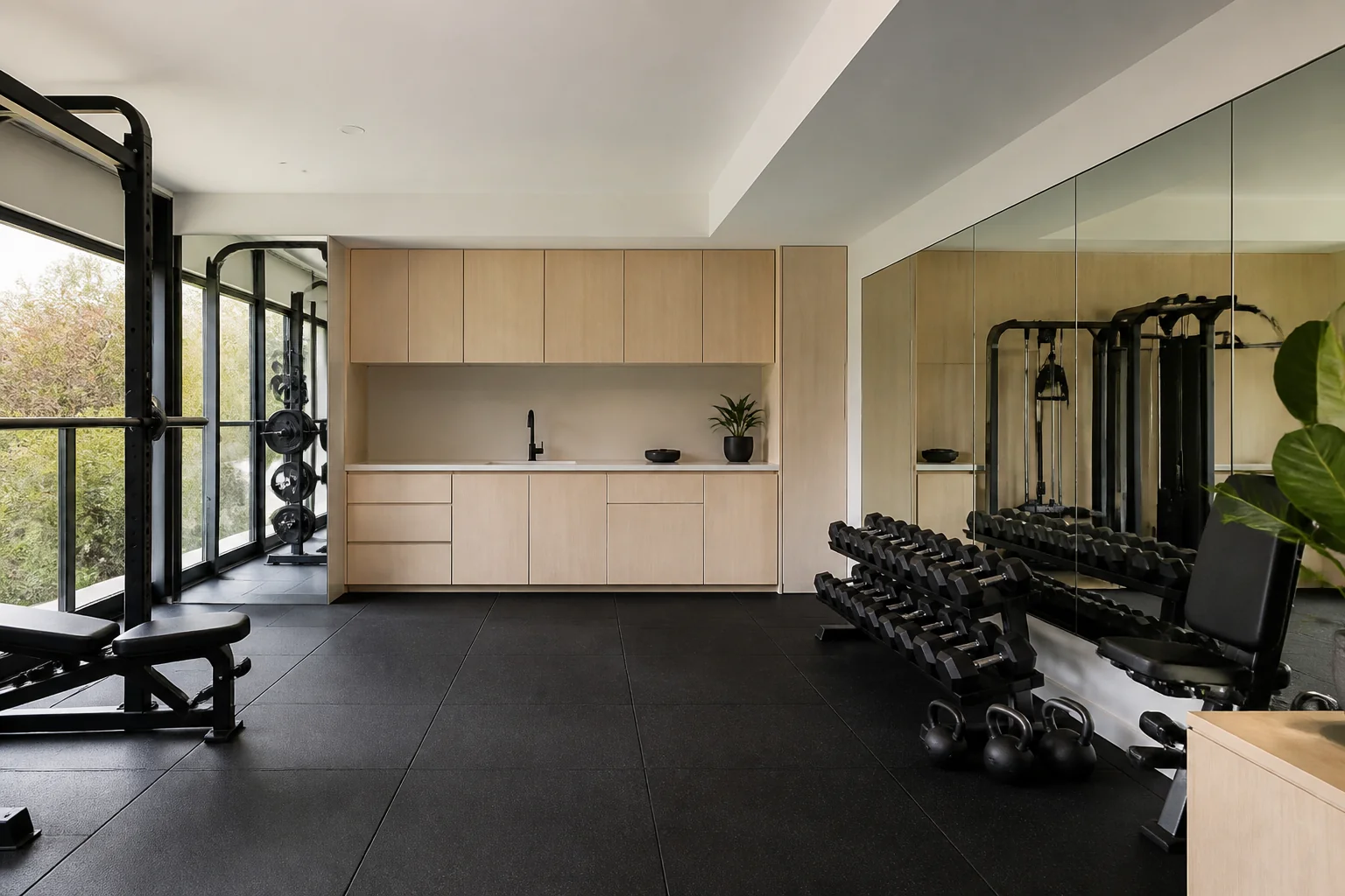 A Modern home gym remodel