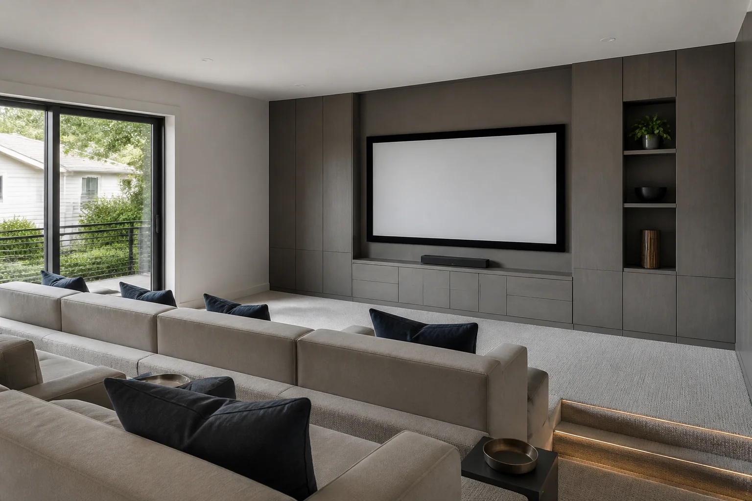A Modern media room remodel