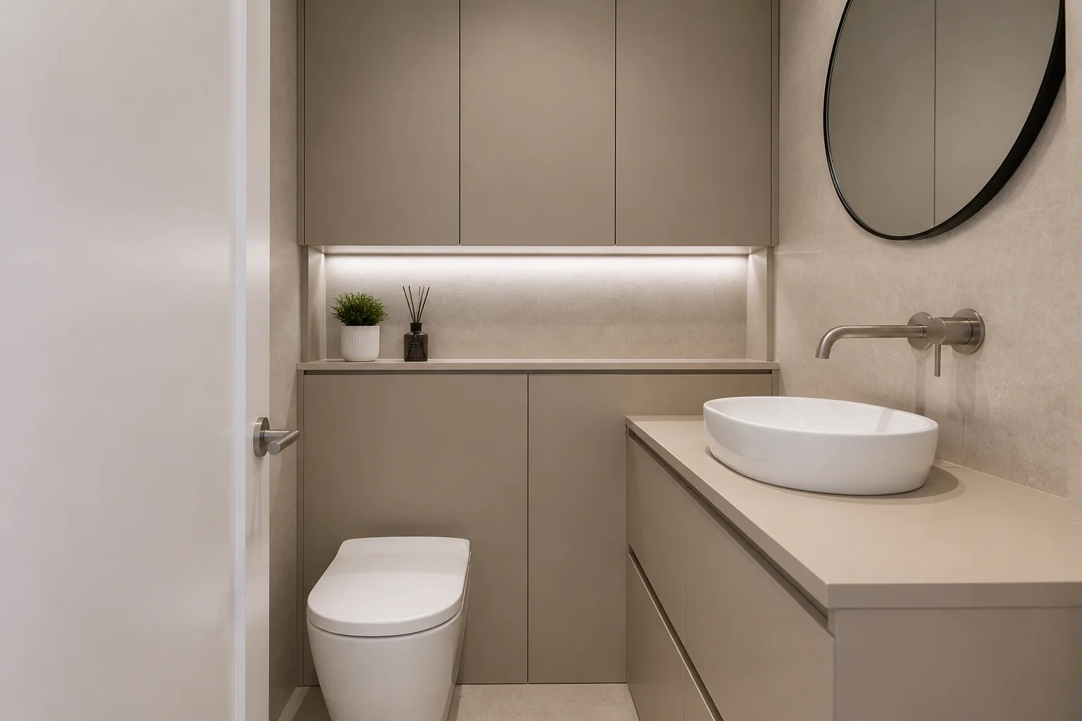 A Modern powder room remodel