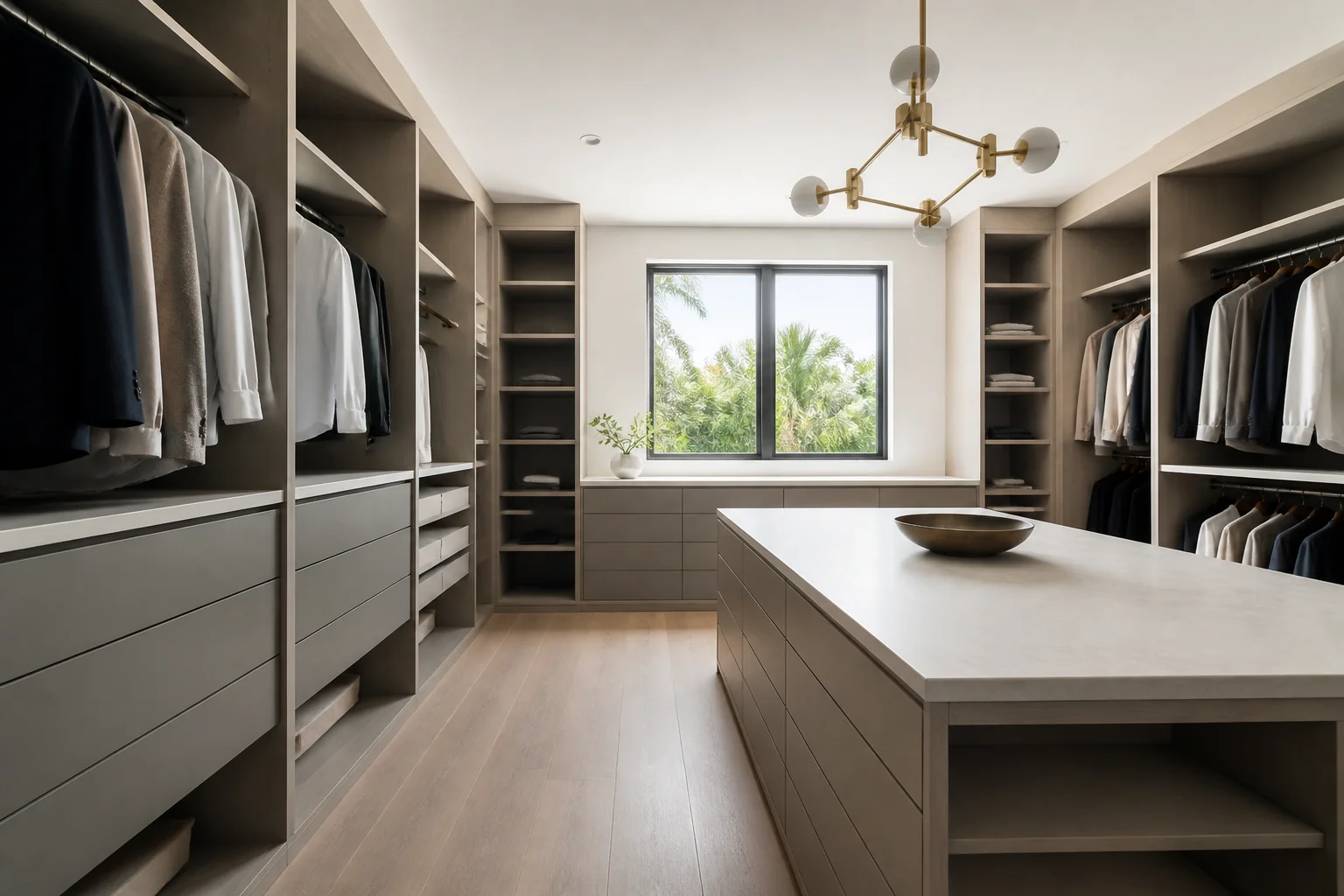 A Modern walk-in closet remodel