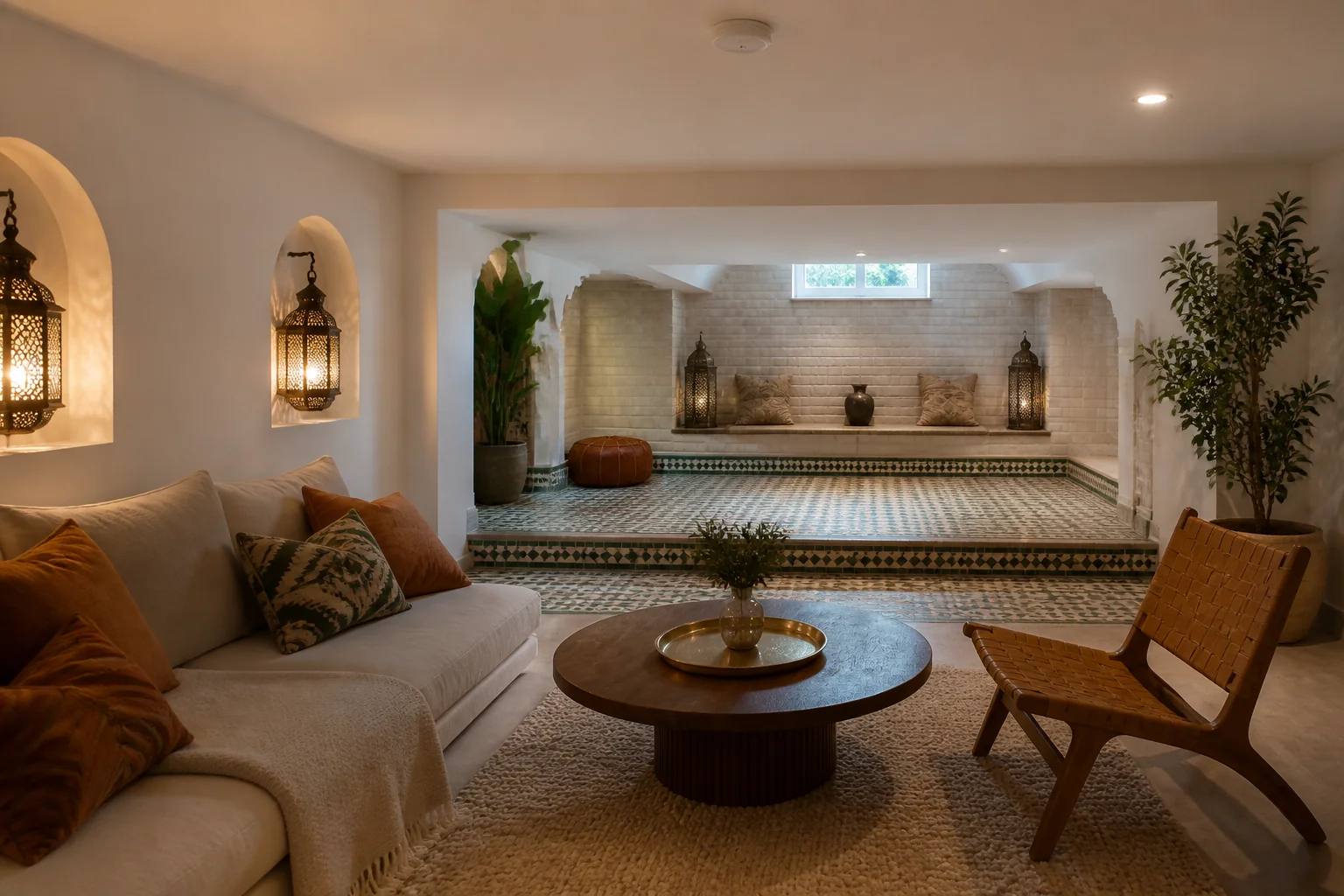 A Moroccan basement remodel