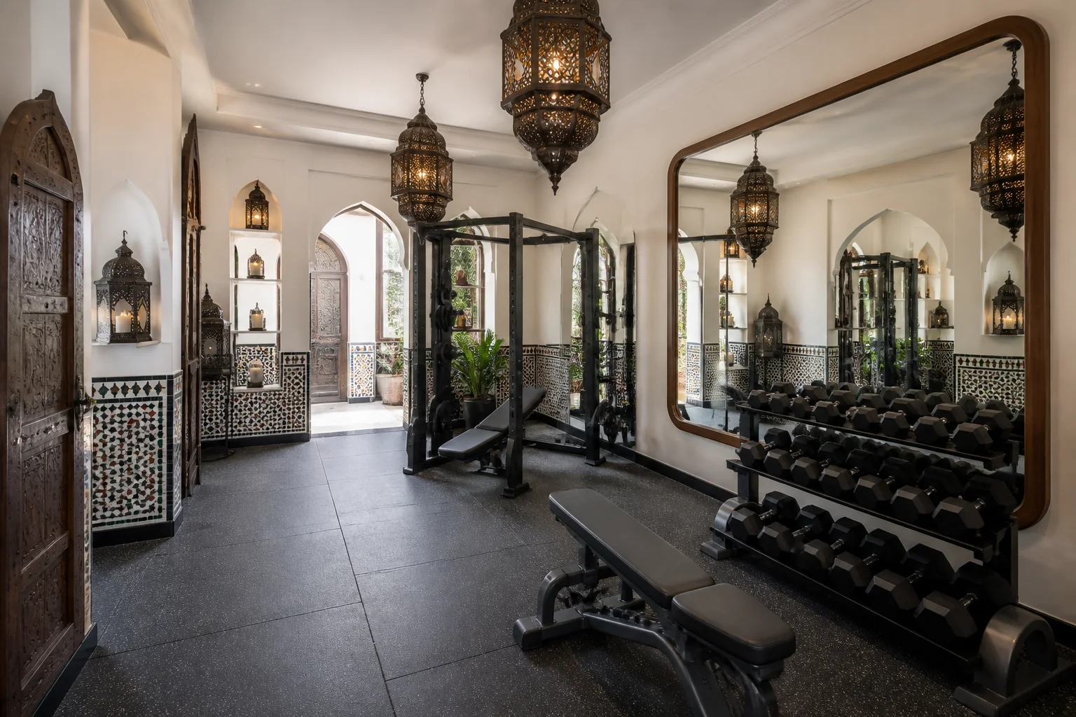 A Moroccan home gym remodel