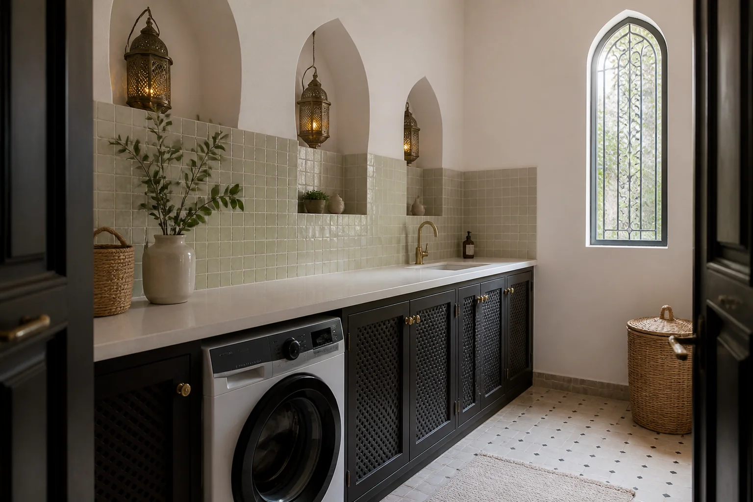 A Moroccan laundry room remodel
