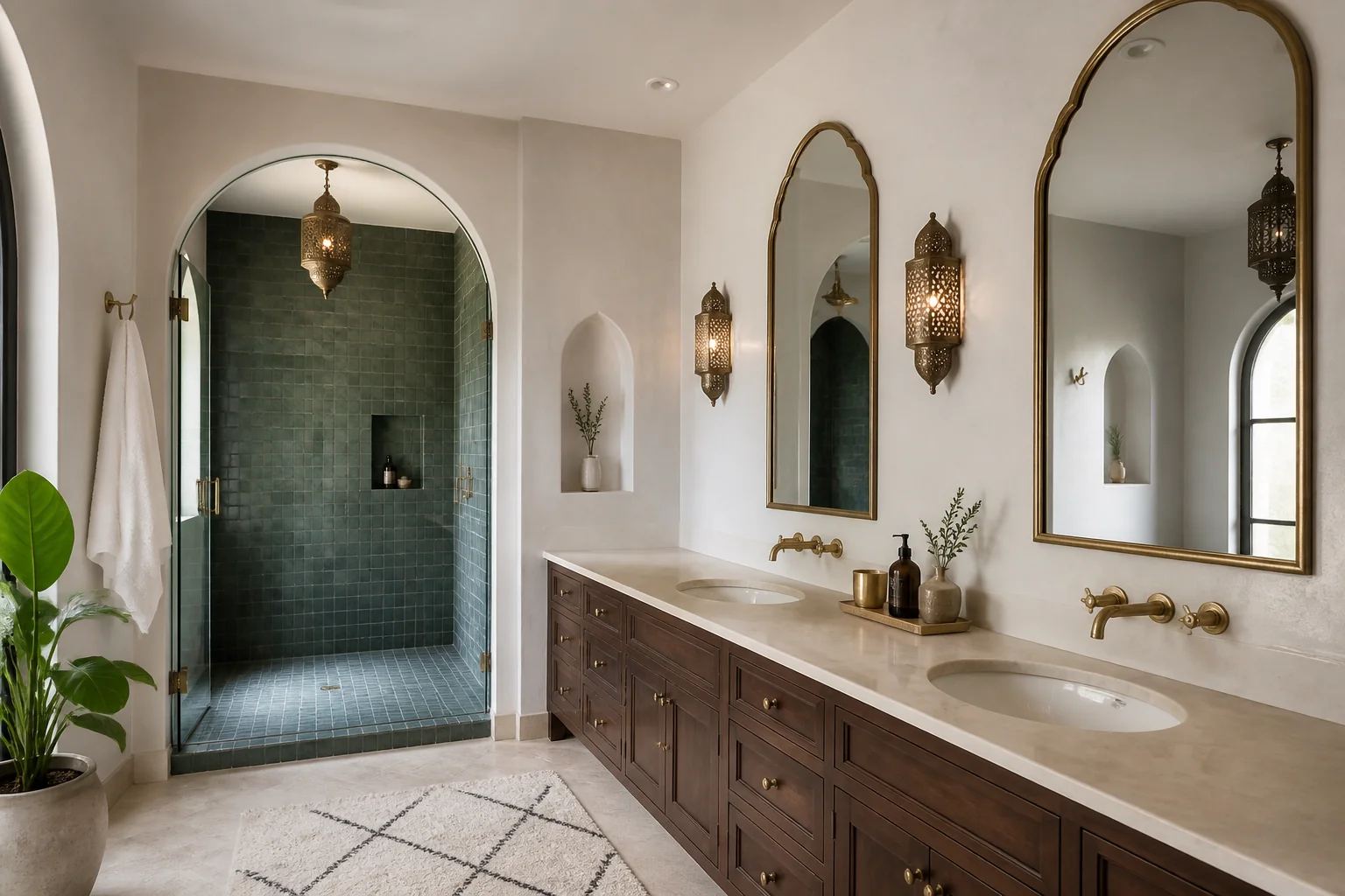 A Moroccan primary bathroom remodel