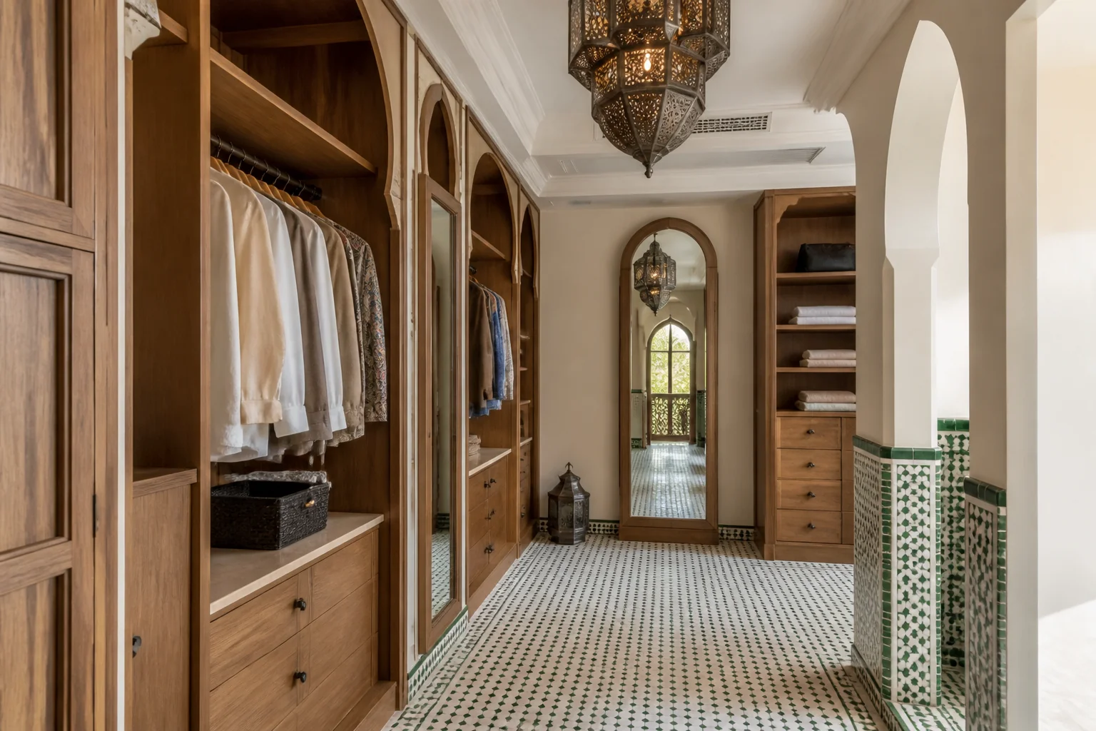 A Moroccan walk-in closet remodel