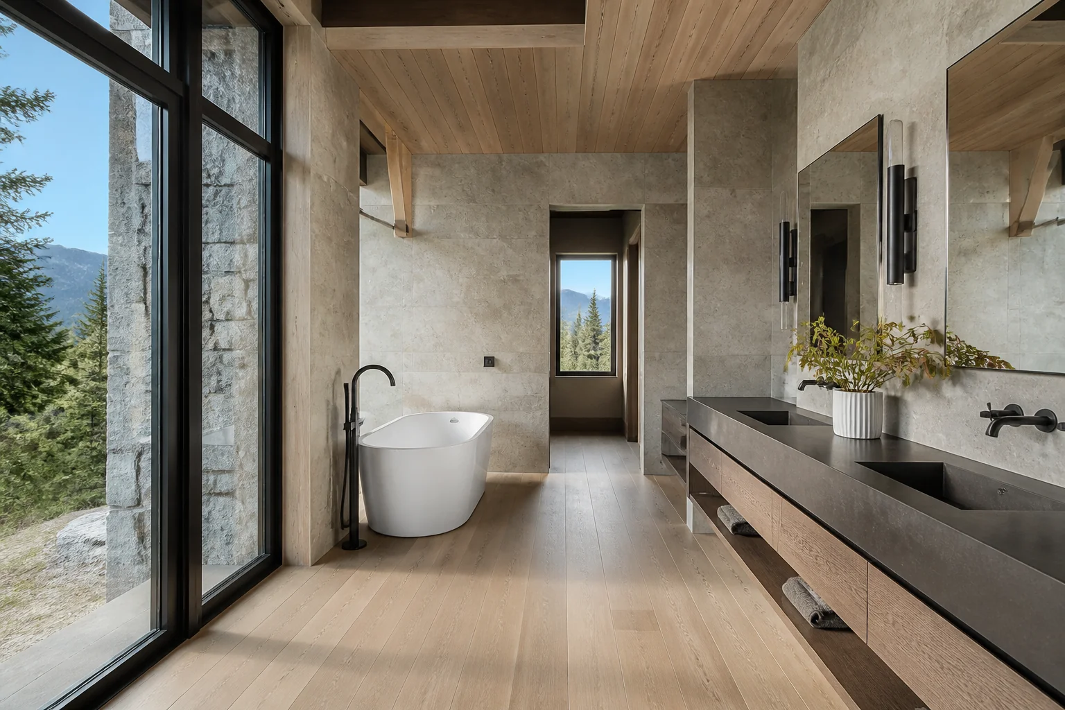A Mountain Modern bathroom remodel