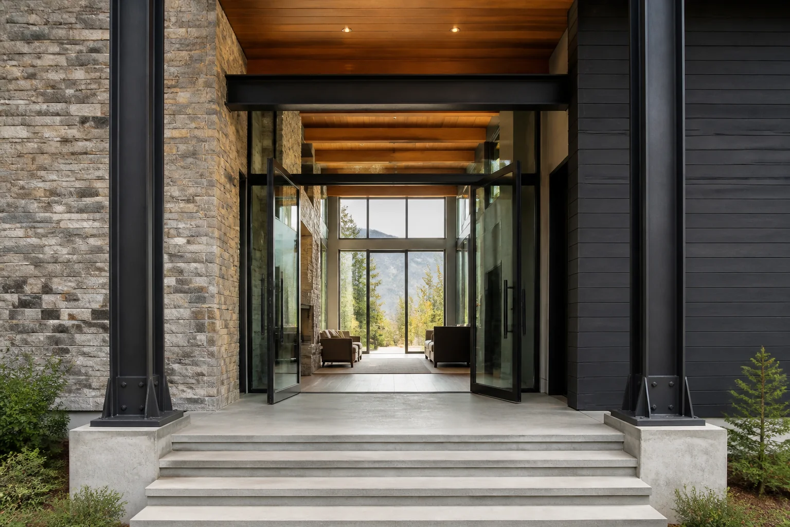 A Mountain Modern front porch remodel