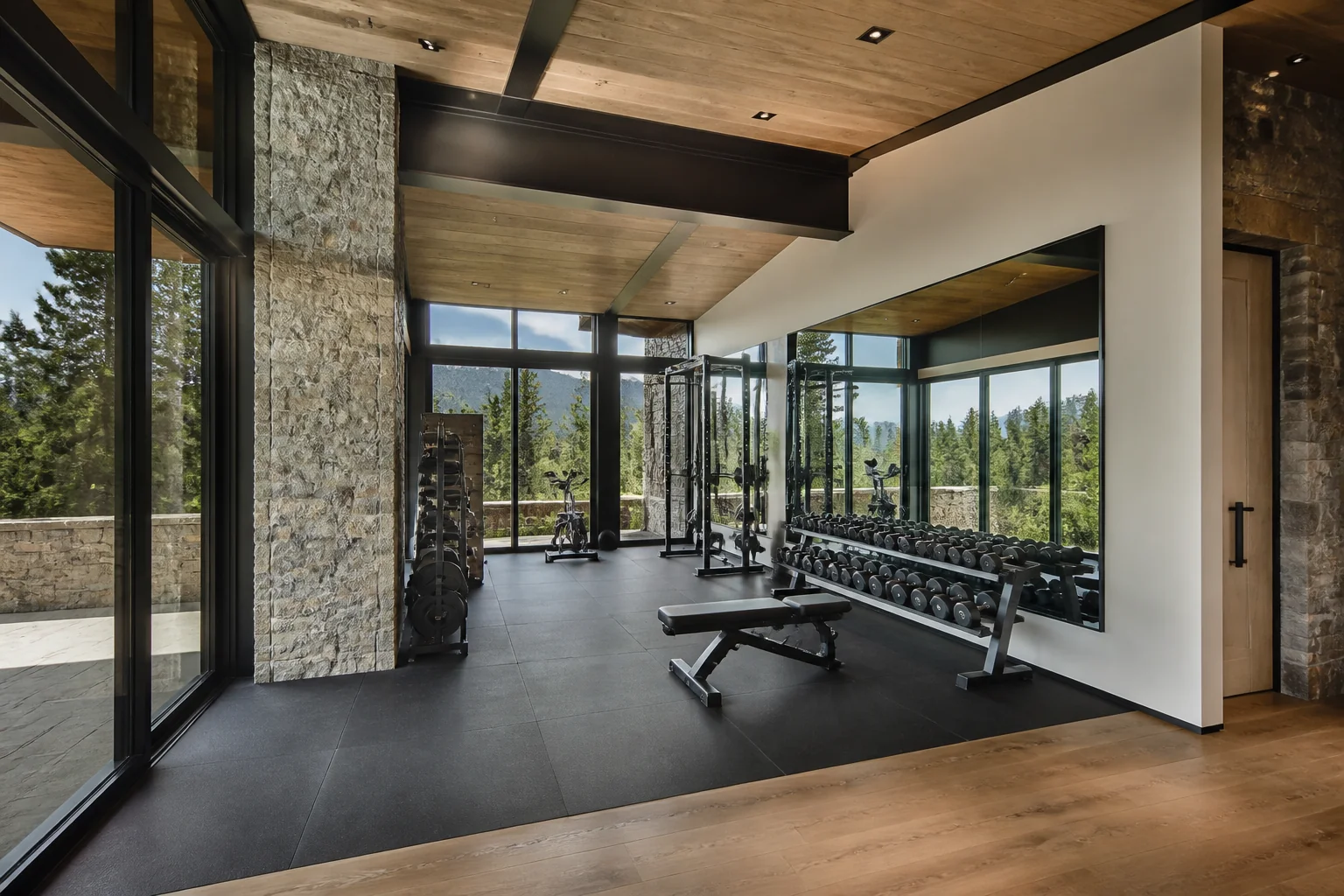 A Mountain Modern home gym remodel