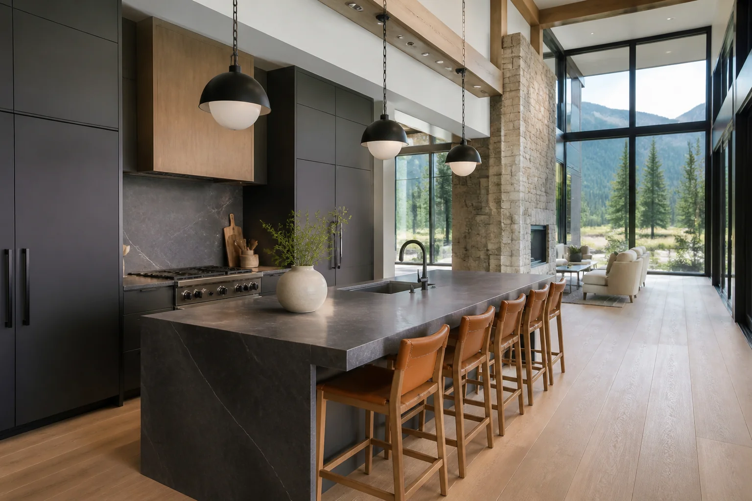 A Mountain Modern kitchen island remodel