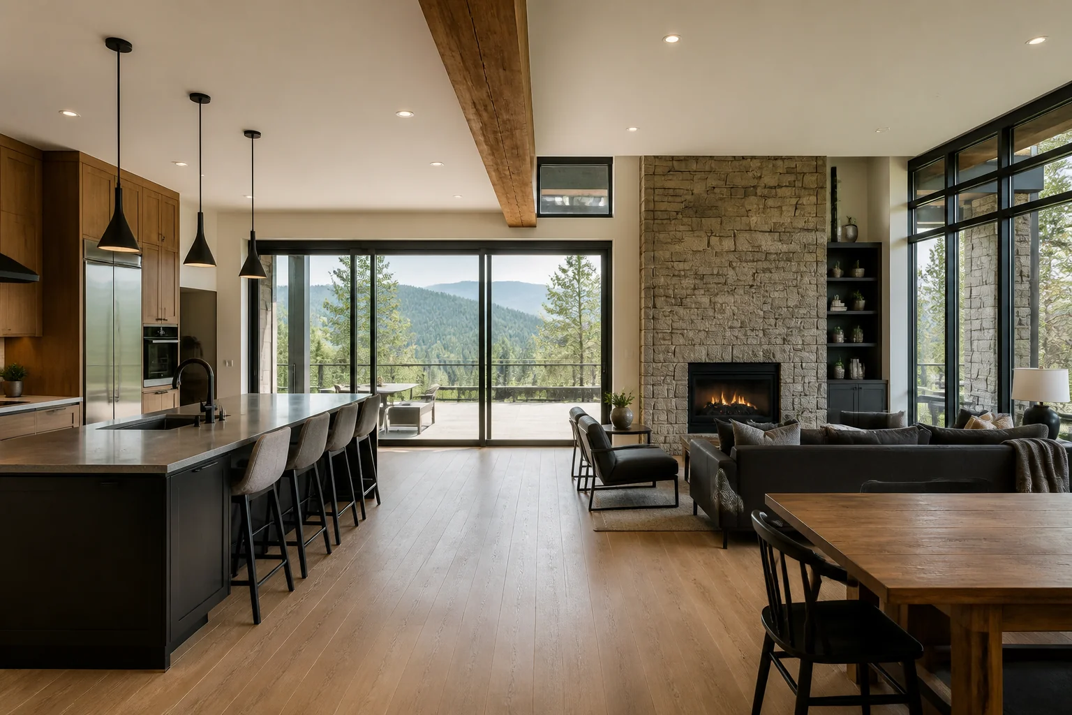 A Mountain Modern open concept remodel