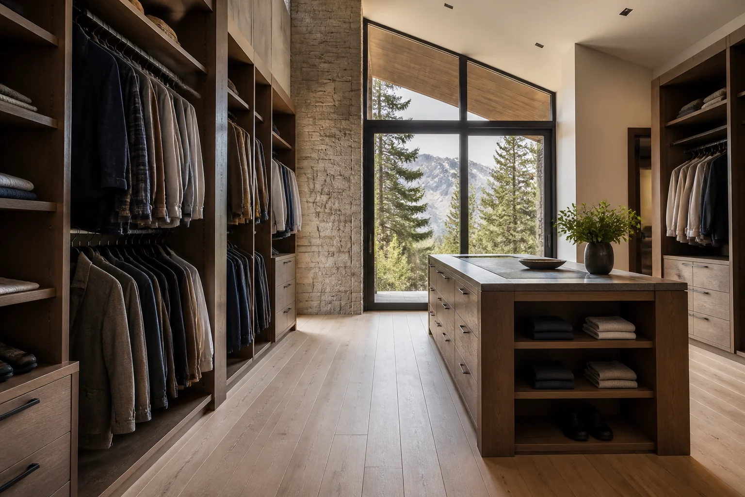 A Mountain Modern walk-in closet remodel