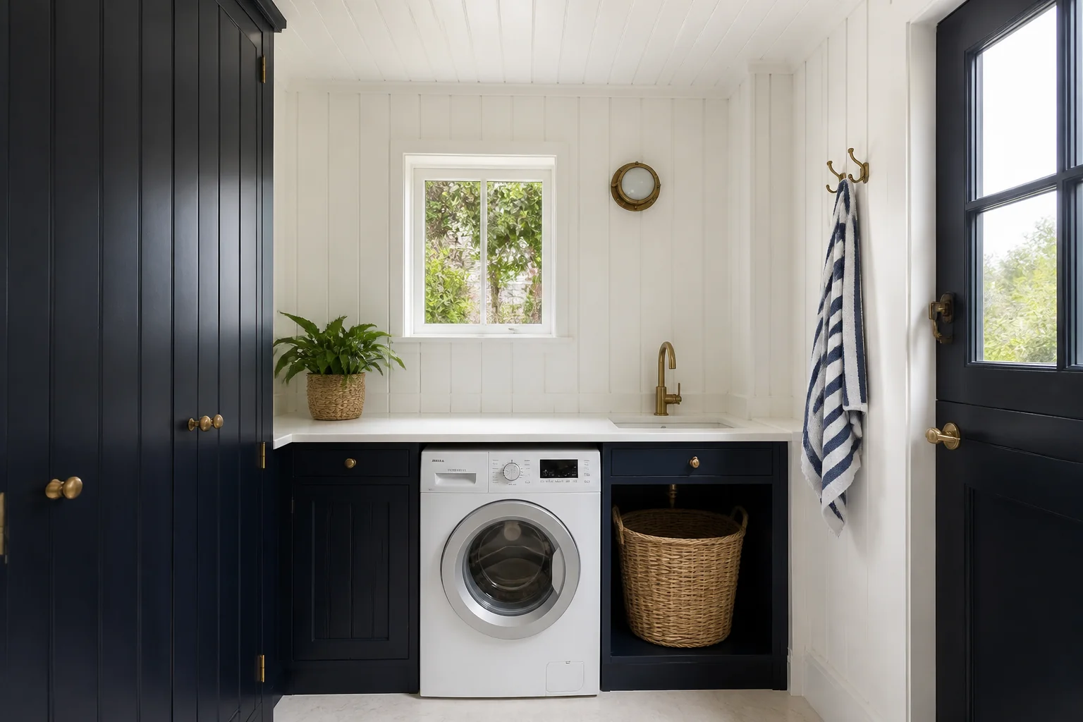 A Nautical laundry room remodel