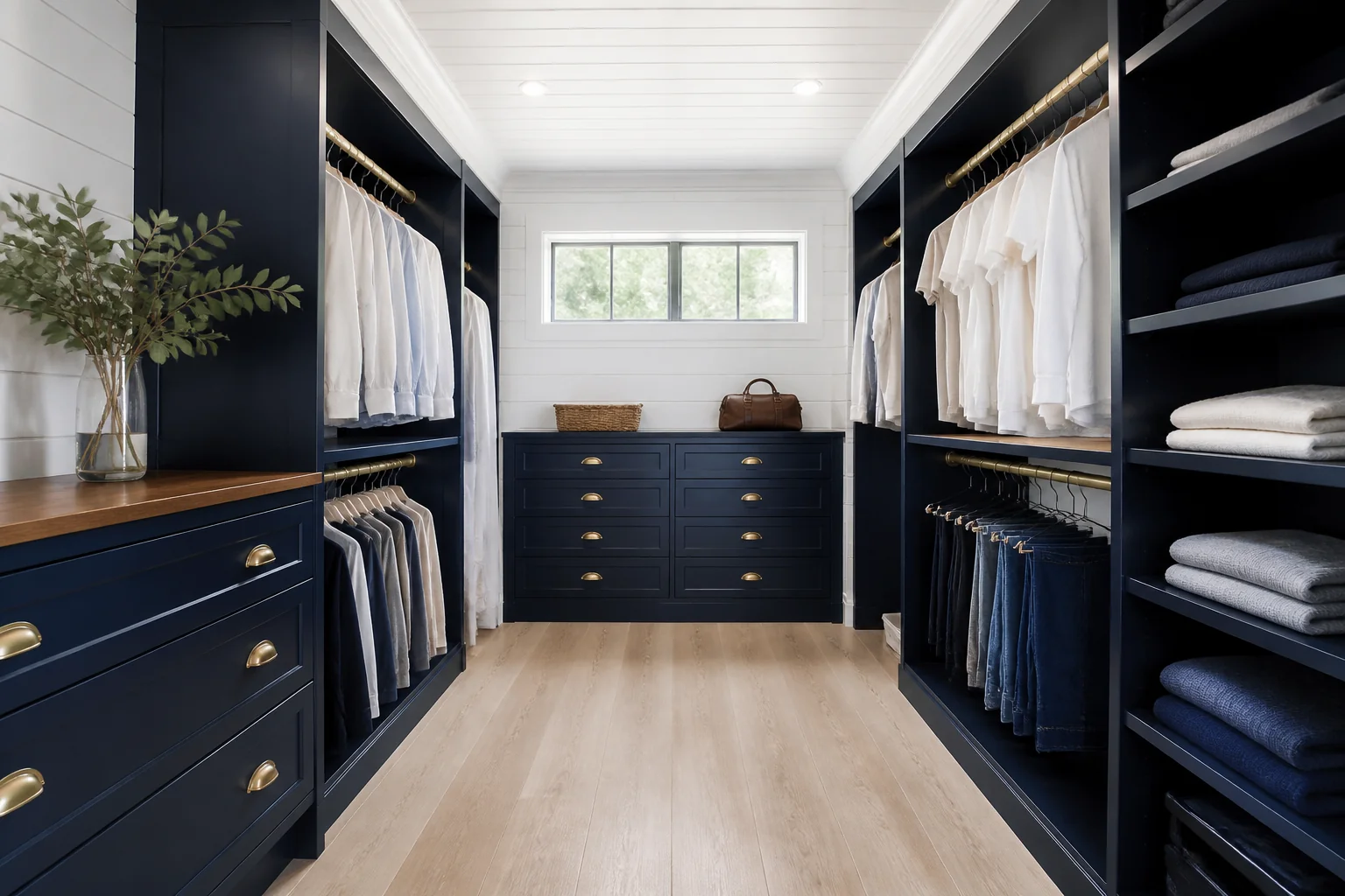 A Nautical walk-in closet remodel